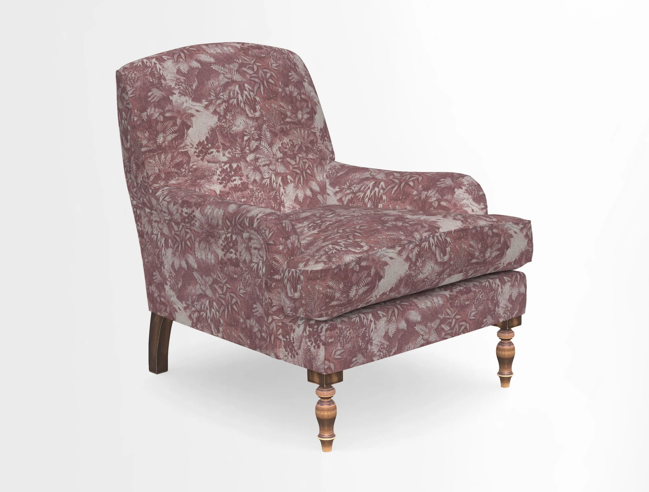 Lyndhurst Chair in V&A Threads of India Opulent-Velvets Lahore Dynasty Slate