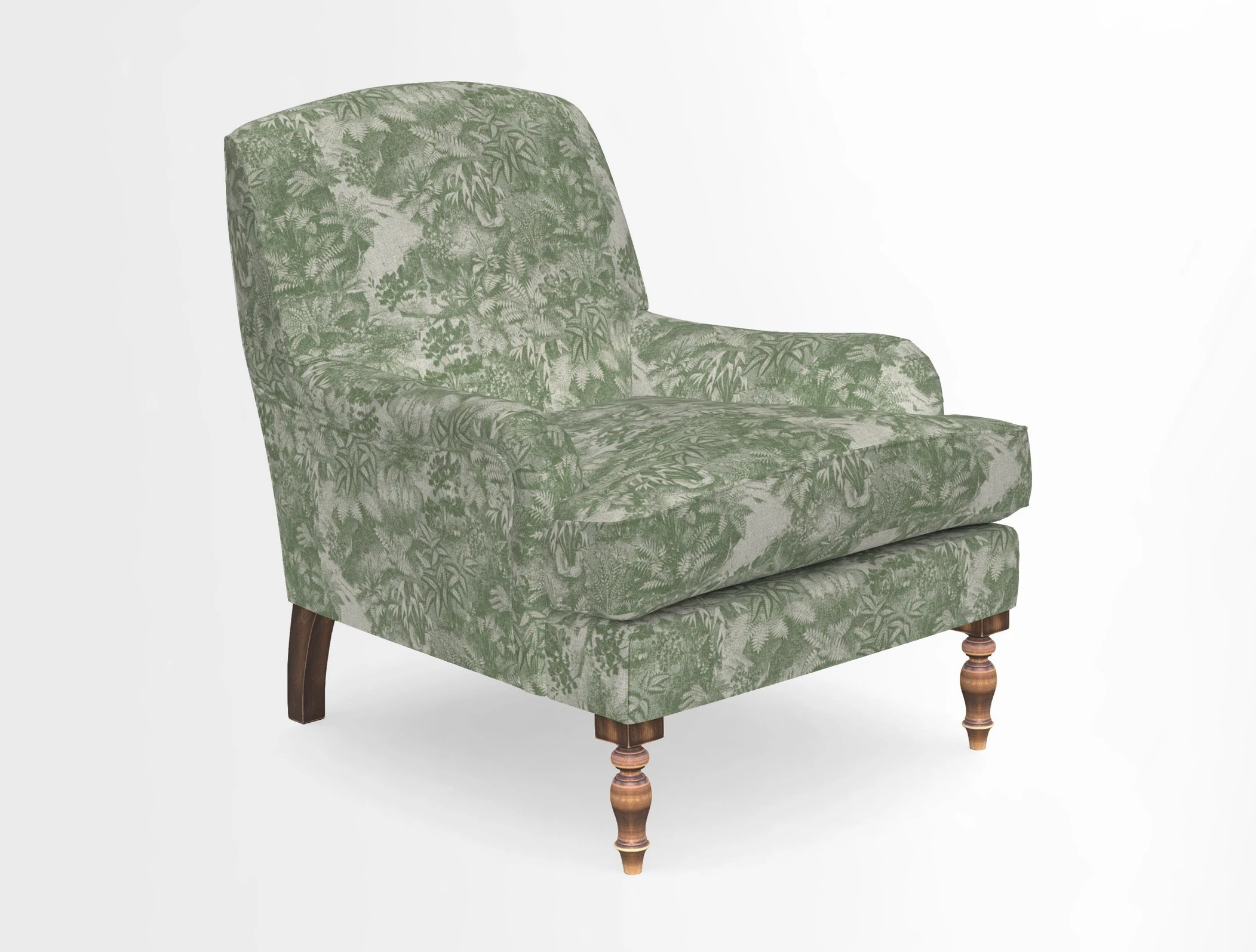 Lyndhurst Chair in V&A Threads of India Opulent-Velvets Lahore Dynasty Slate
