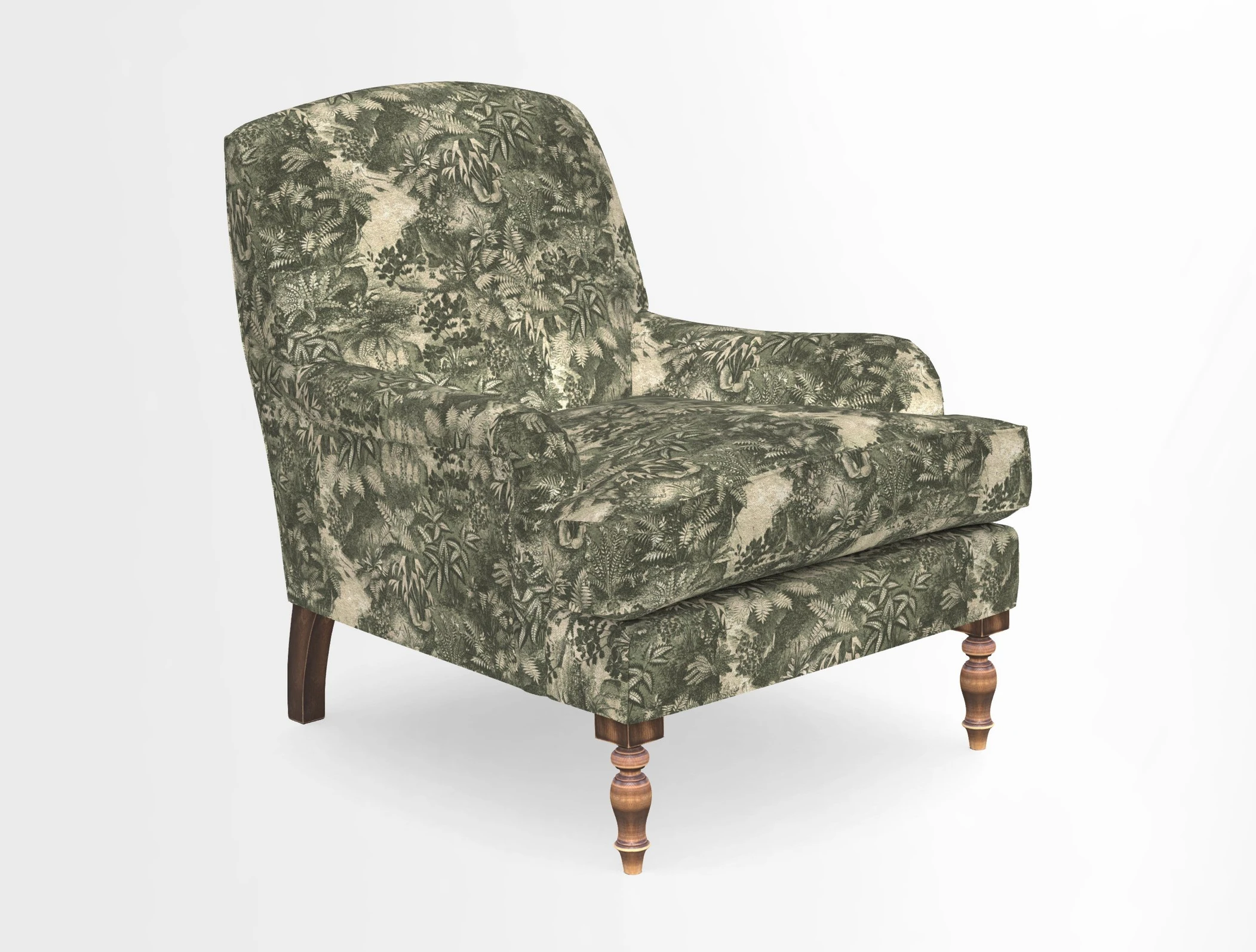 Lyndhurst Chair in V&A Threads of India Opulent-Velvets Lahore Dynasty Slate