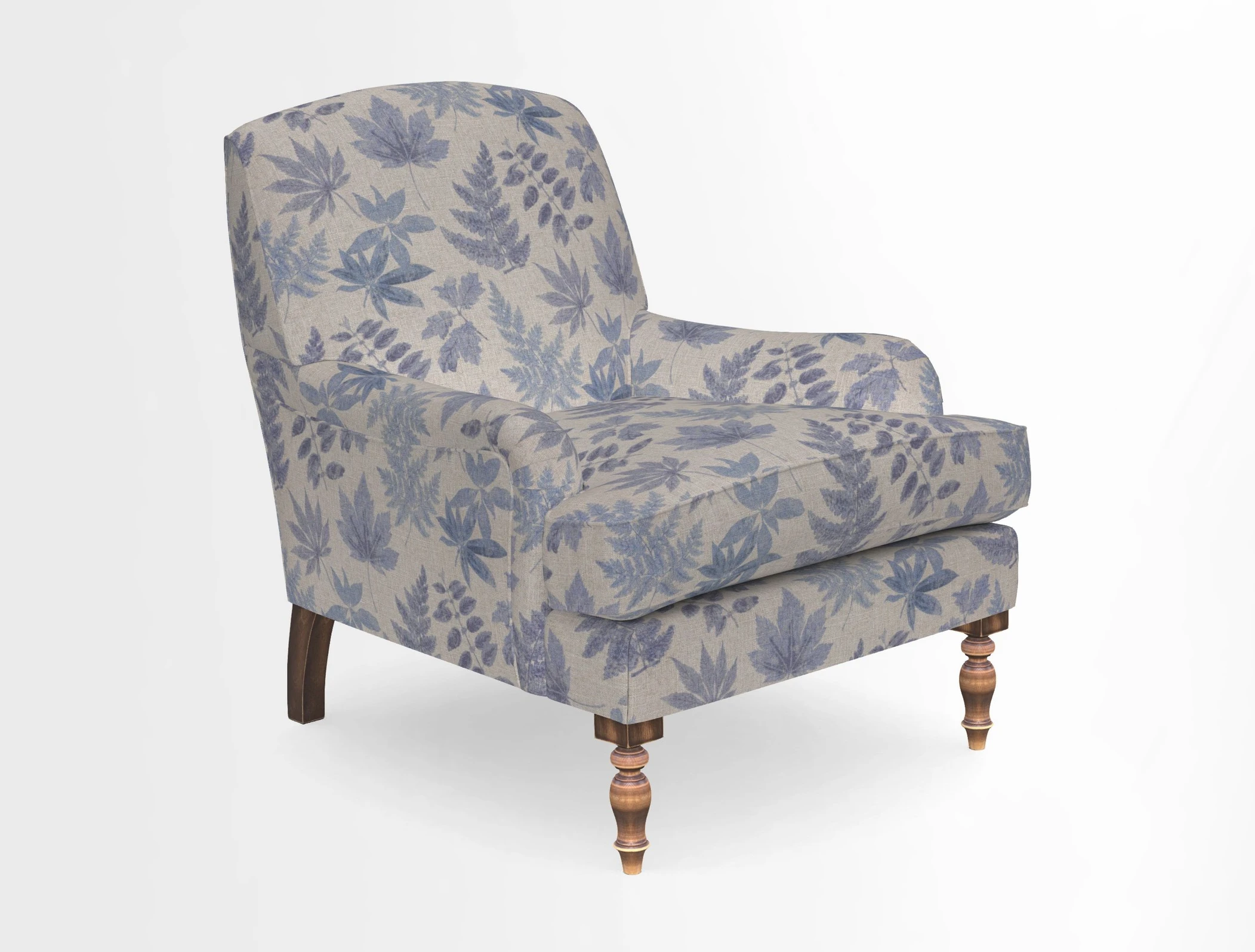 Lyndhurst Chair in V&A Threads of India Opulent-Velvets Lahore Dynasty Slate