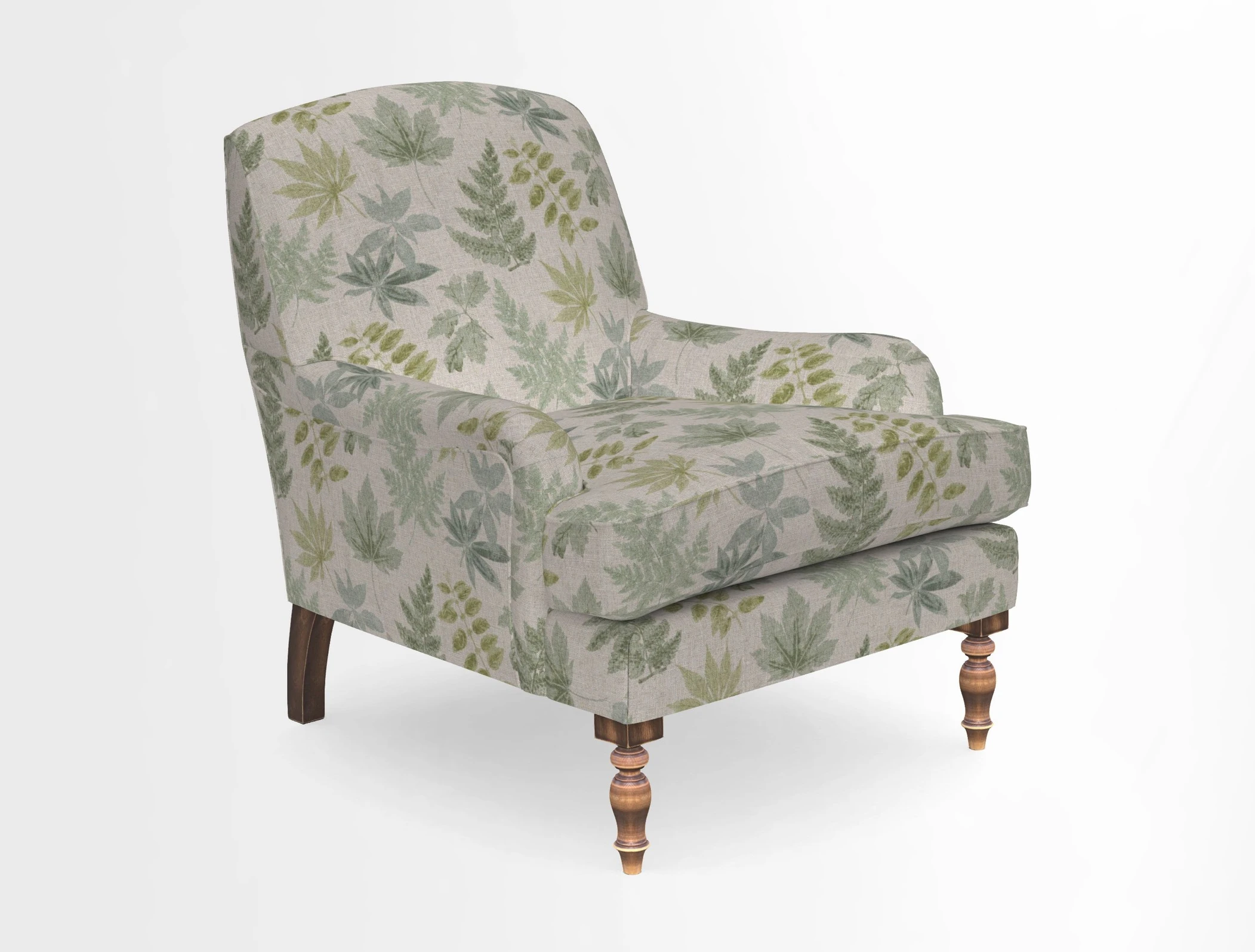 Lyndhurst Chair in V&A Threads of India Opulent-Velvets Lahore Dynasty Slate