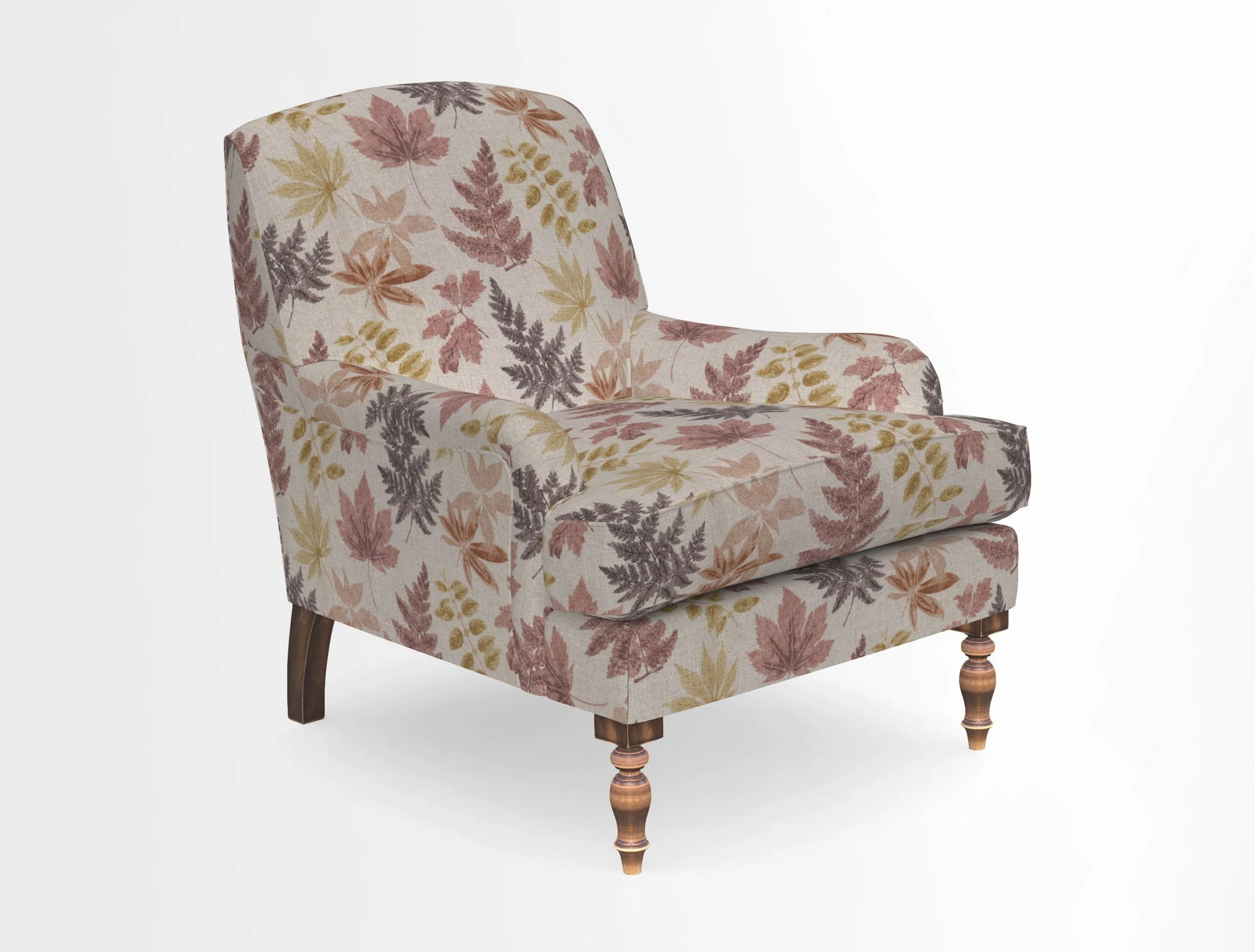 Lyndhurst Chair in V&A Threads of India Opulent-Velvets Lahore Dynasty Slate