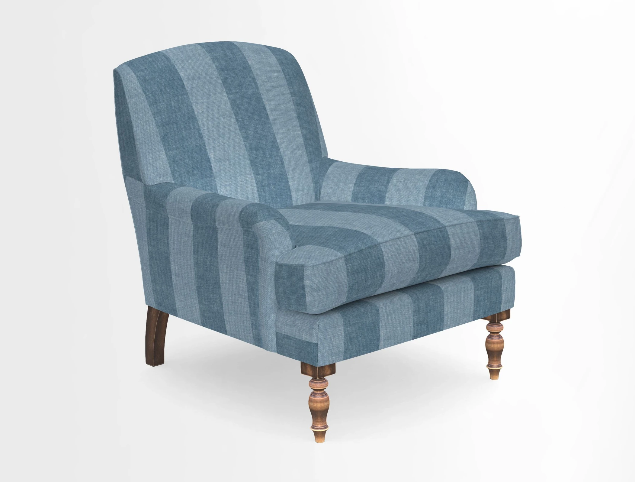 Lyndhurst Chair in V&A Threads of India Opulent-Velvets Lahore Dynasty Slate