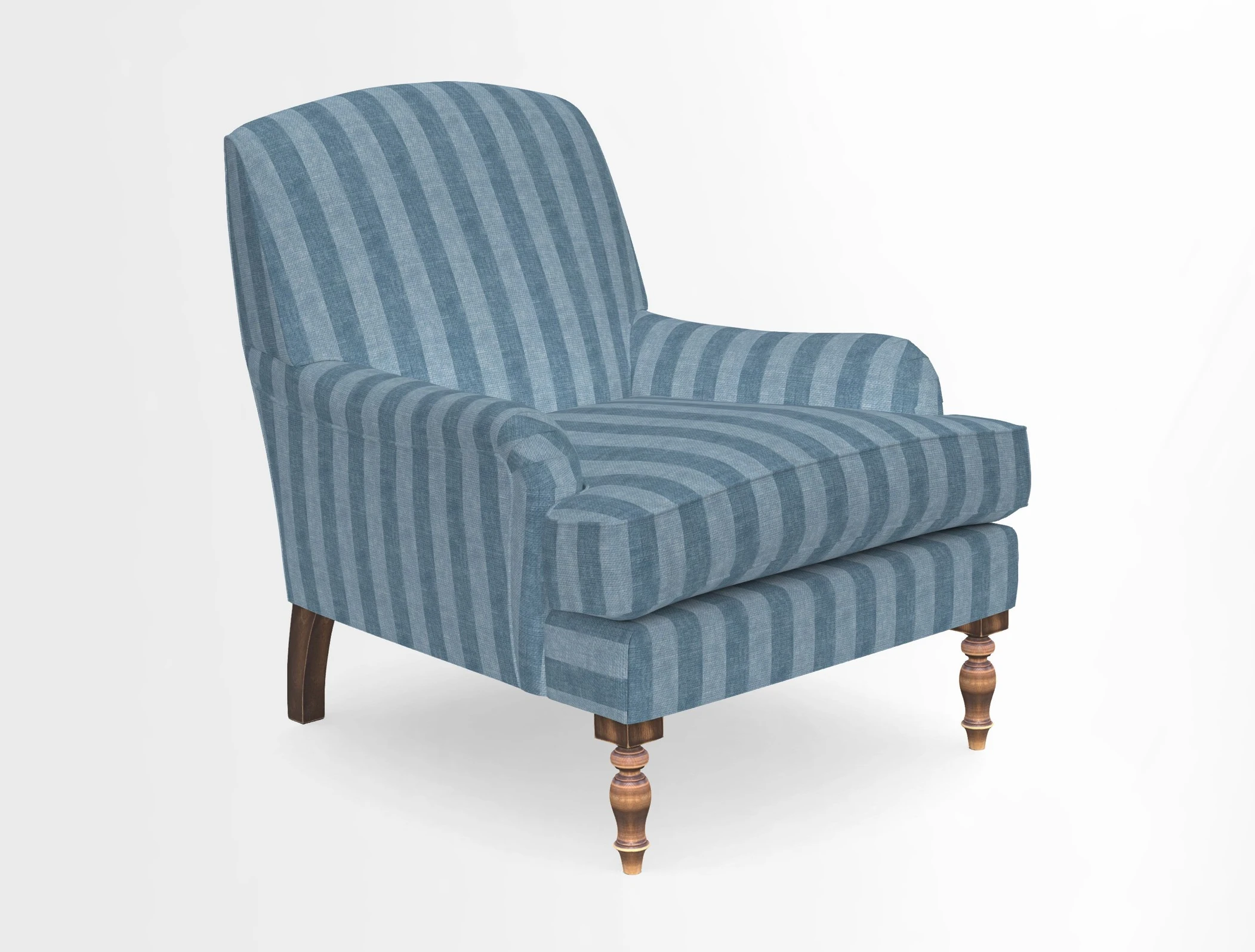 Lyndhurst Chair in V&A Threads of India Opulent-Velvets Lahore Dynasty Slate