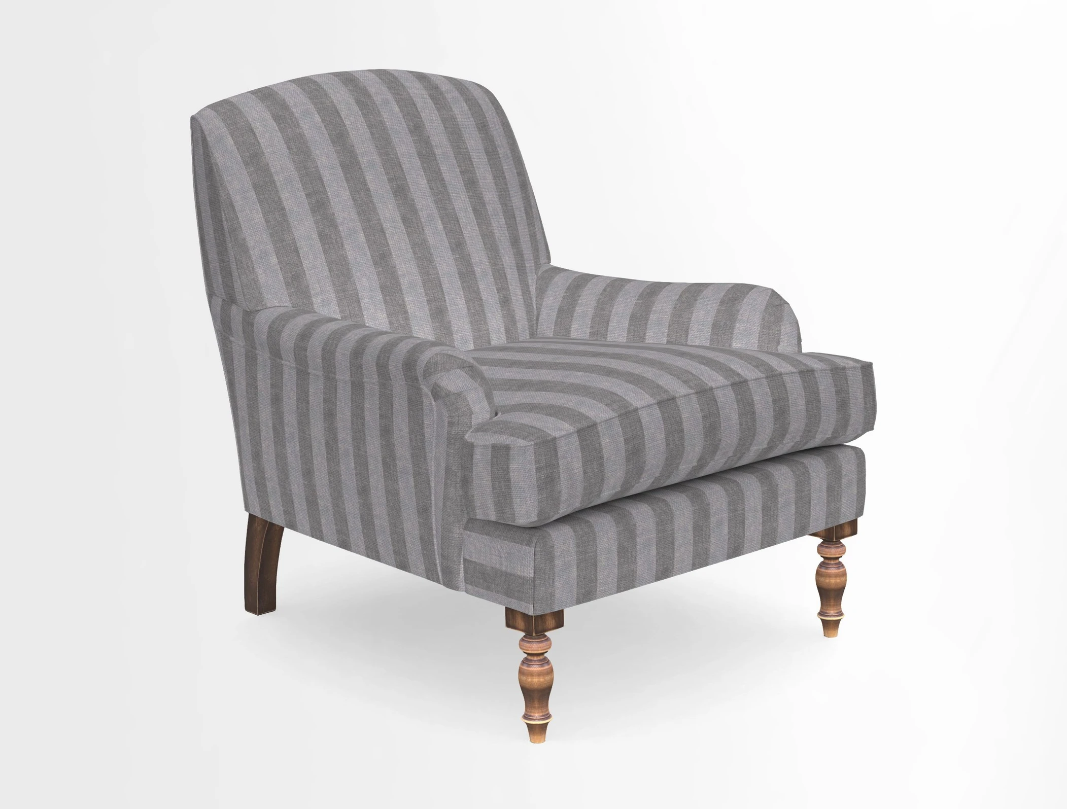 Lyndhurst Chair in V&A Threads of India Opulent-Velvets Lahore Dynasty Slate