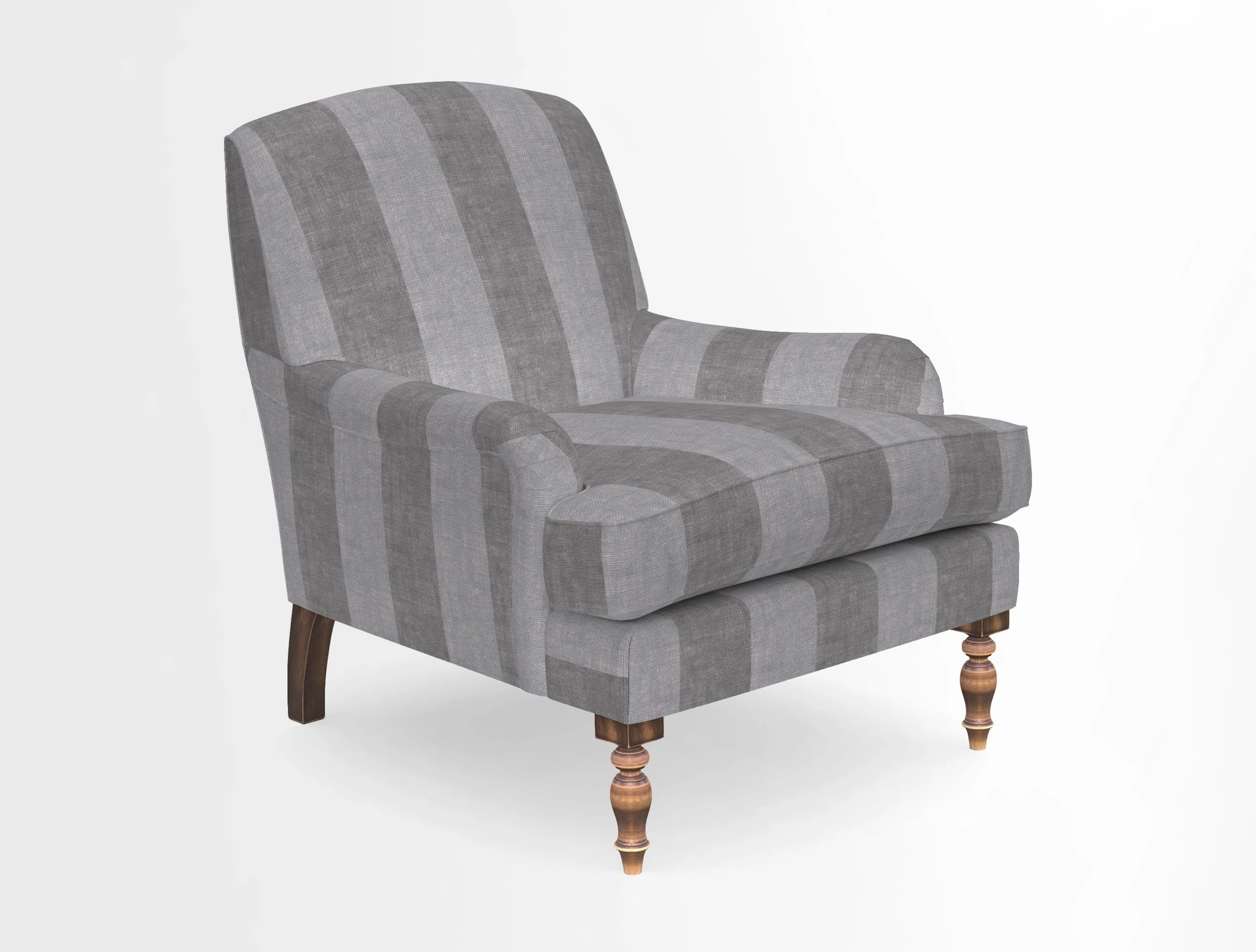 Lyndhurst Chair in V&A Threads of India Opulent-Velvets Lahore Dynasty Slate