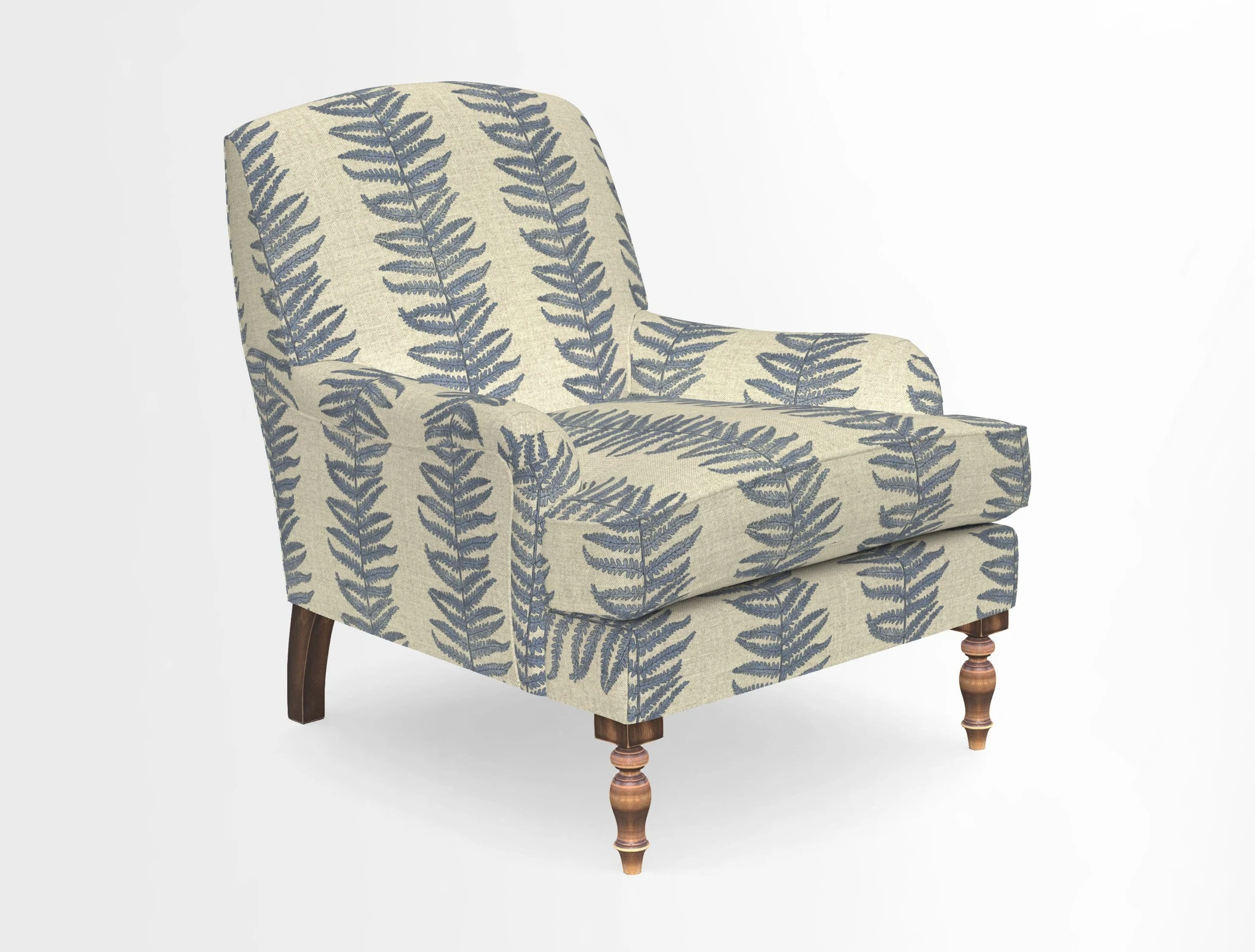 Lyndhurst Chair in V&A Threads of India Opulent-Velvets Lahore Dynasty Slate