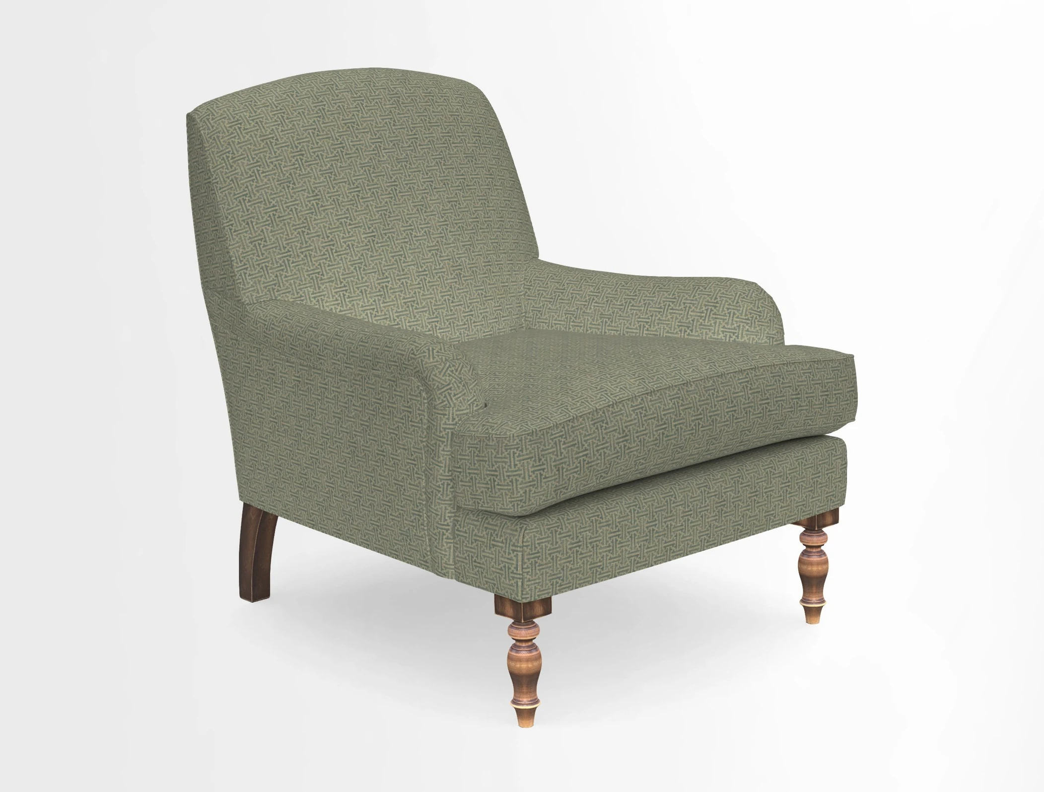 Lyndhurst Chair in V&A Threads of India Opulent-Velvets Lahore Dynasty Slate