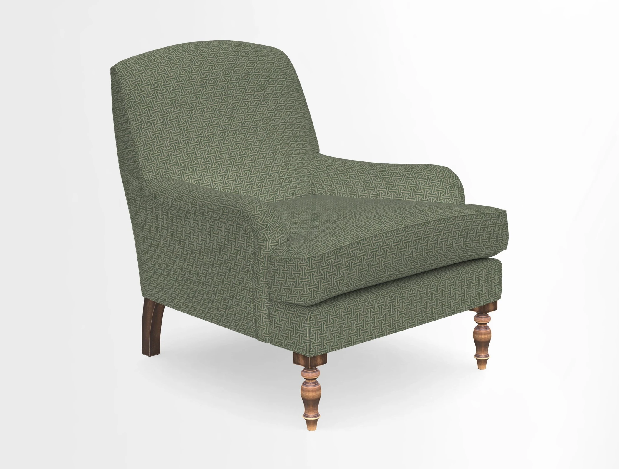 Lyndhurst Chair in V&A Threads of India Opulent-Velvets Lahore Dynasty Slate