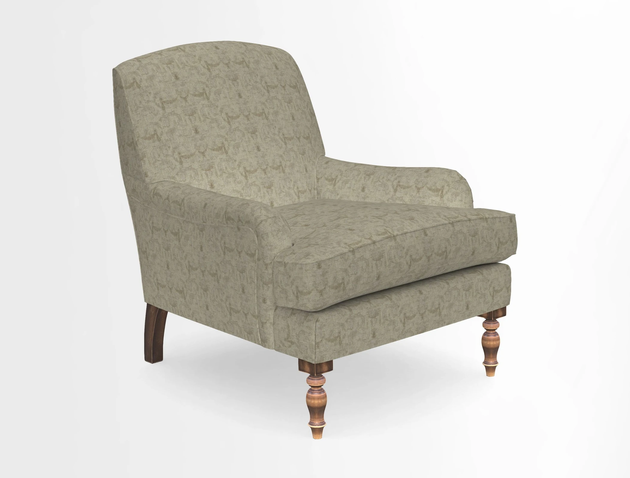 Lyndhurst Chair in V&A Threads of India Opulent-Velvets Lahore Dynasty Slate