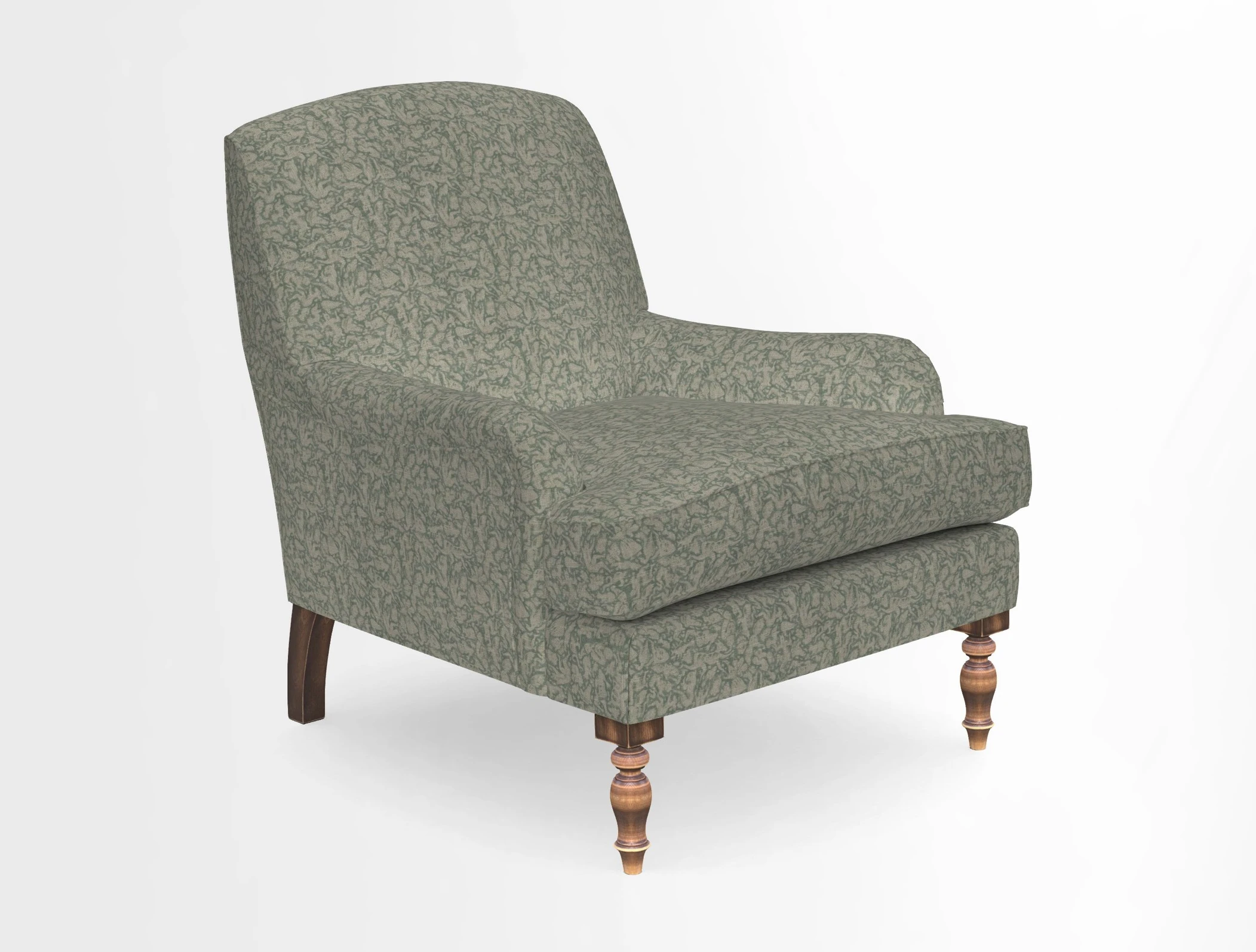 Lyndhurst Chair in V&A Threads of India Opulent-Velvets Lahore Dynasty Slate