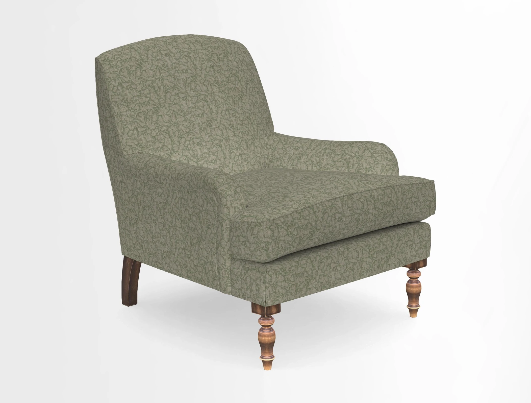 Lyndhurst Chair in V&A Threads of India Opulent-Velvets Lahore Dynasty Slate