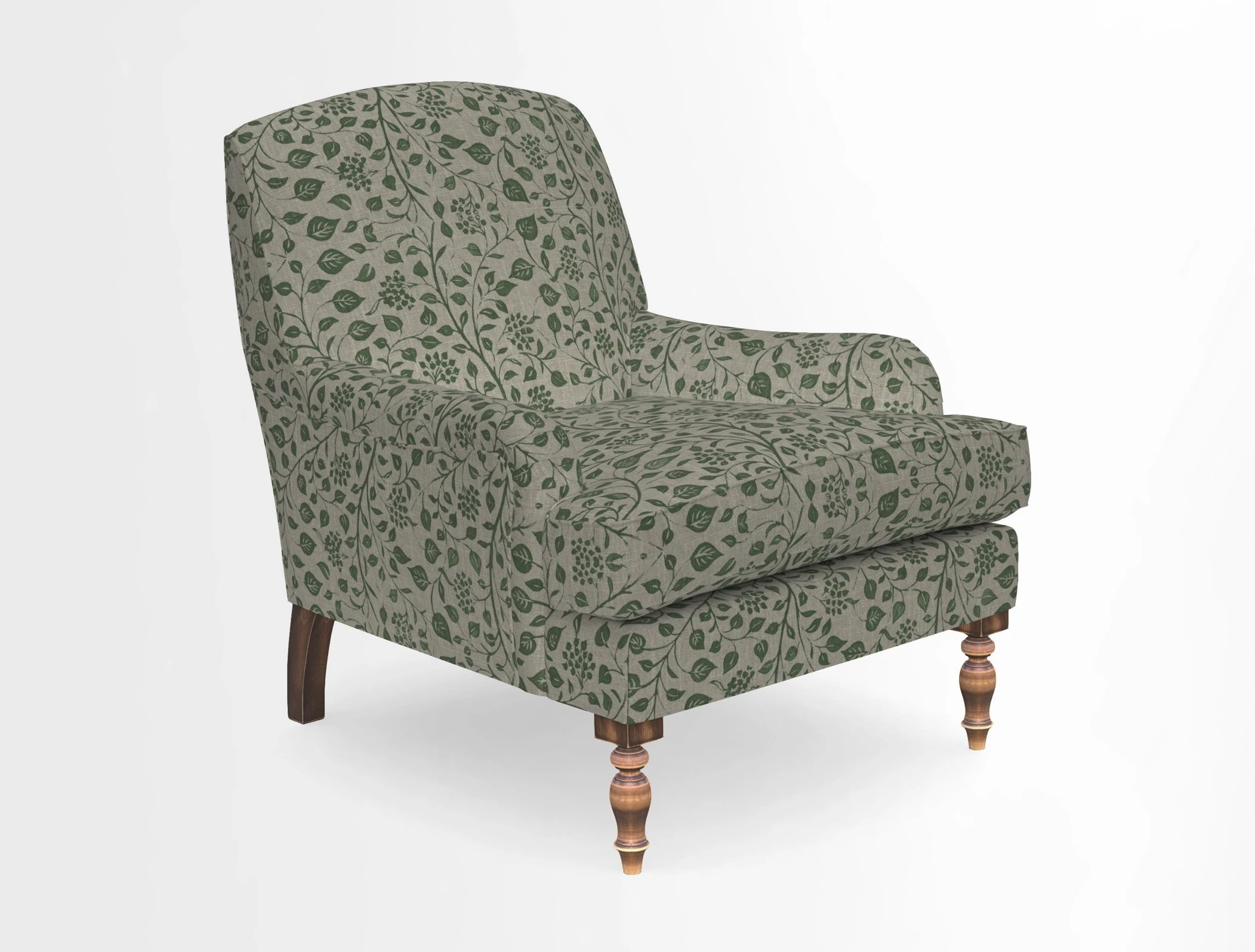 Lyndhurst Chair in V&A Threads of India Opulent-Velvets Lahore Dynasty Slate