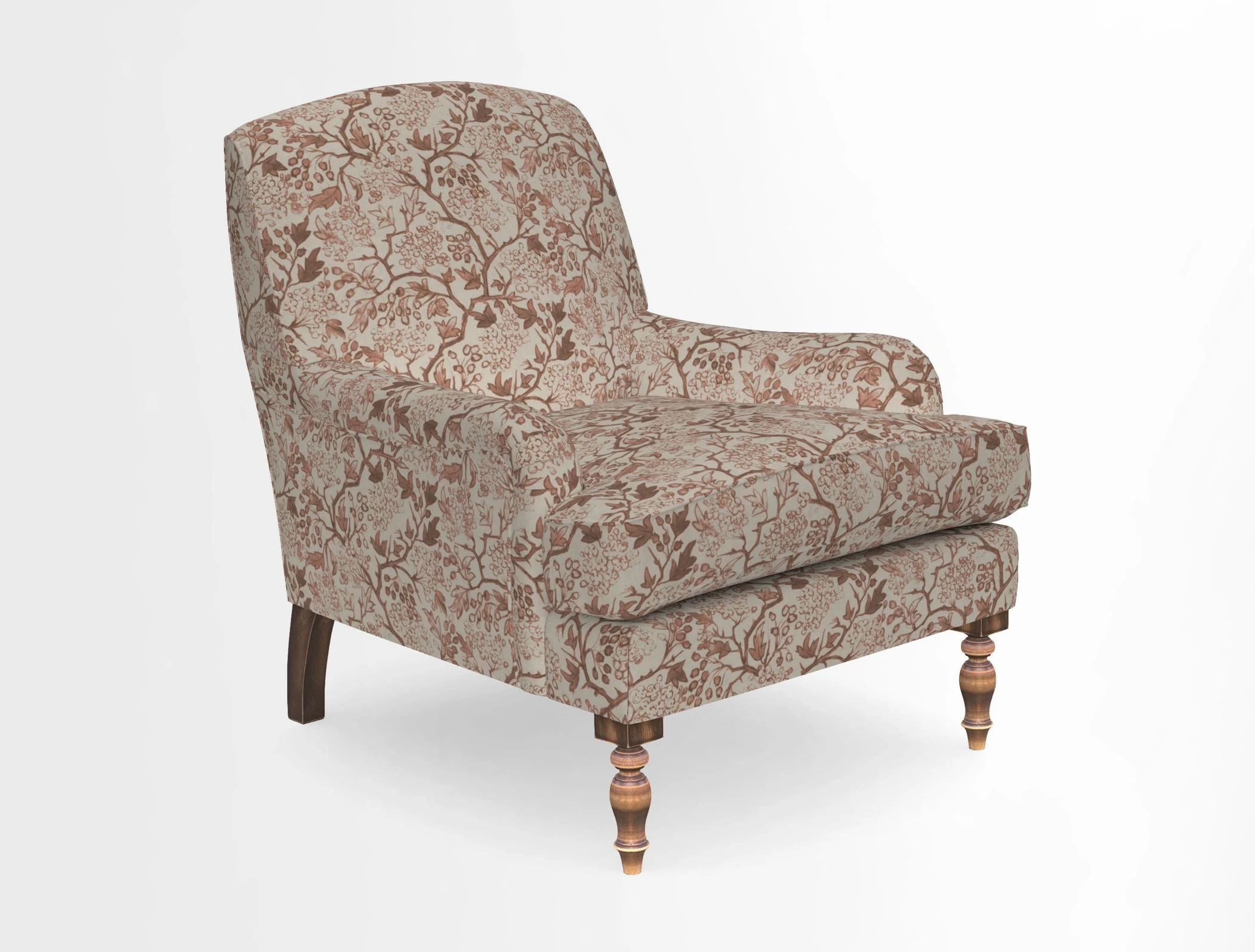Lyndhurst Chair in V&A Threads of India Opulent-Velvets Lahore Dynasty Slate