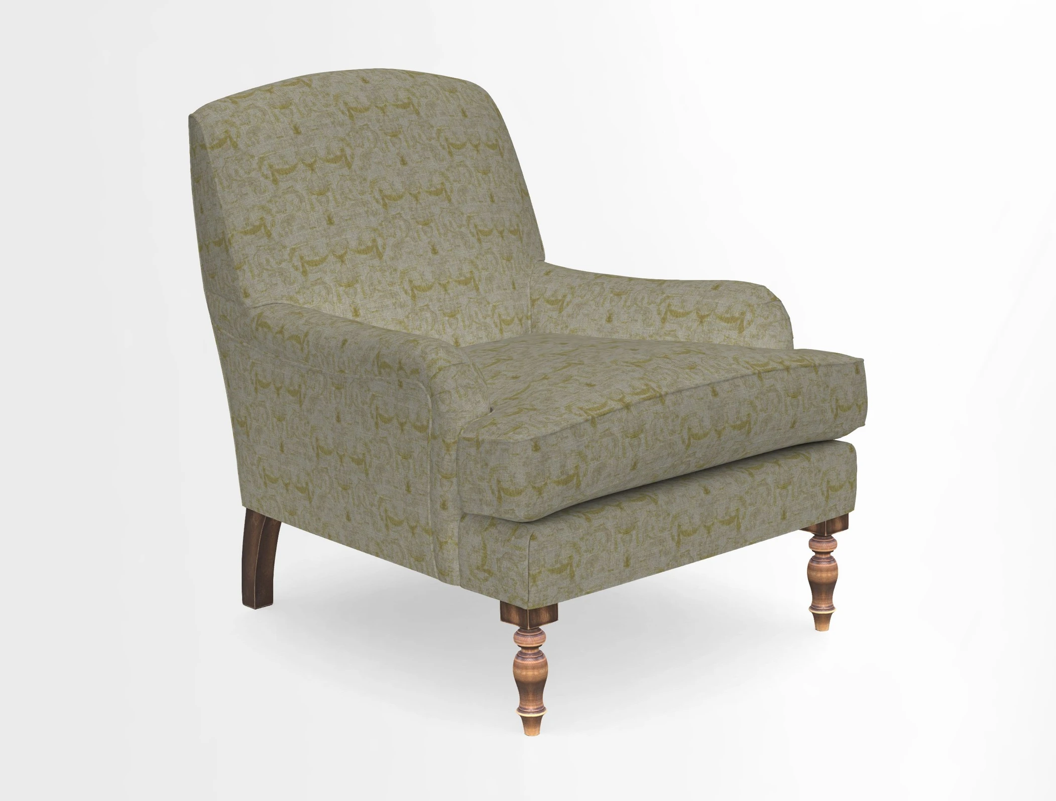Lyndhurst Chair in V&A Threads of India Opulent-Velvets Lahore Dynasty Slate