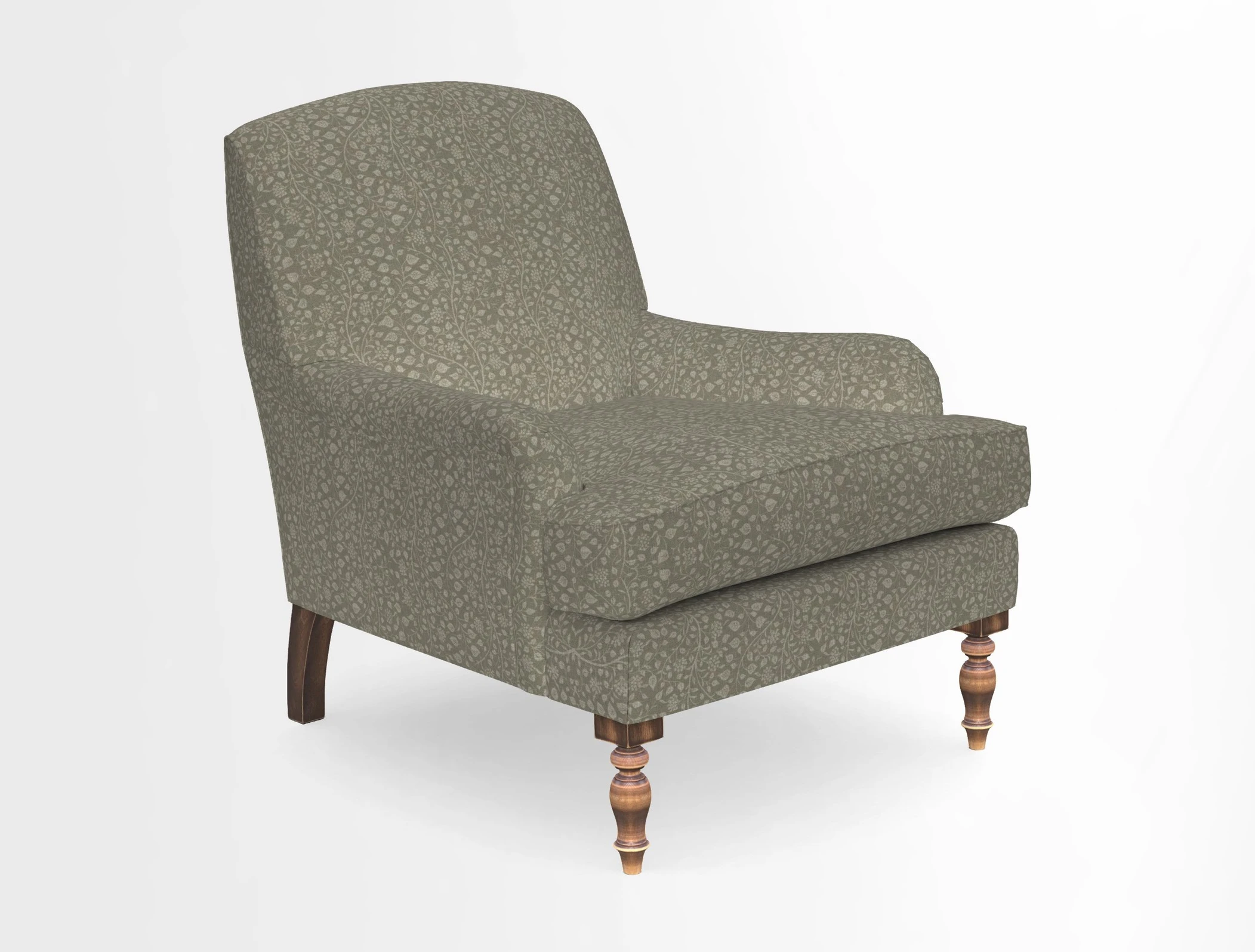 Lyndhurst Chair in V&A Threads of India Opulent-Velvets Lahore Dynasty Slate