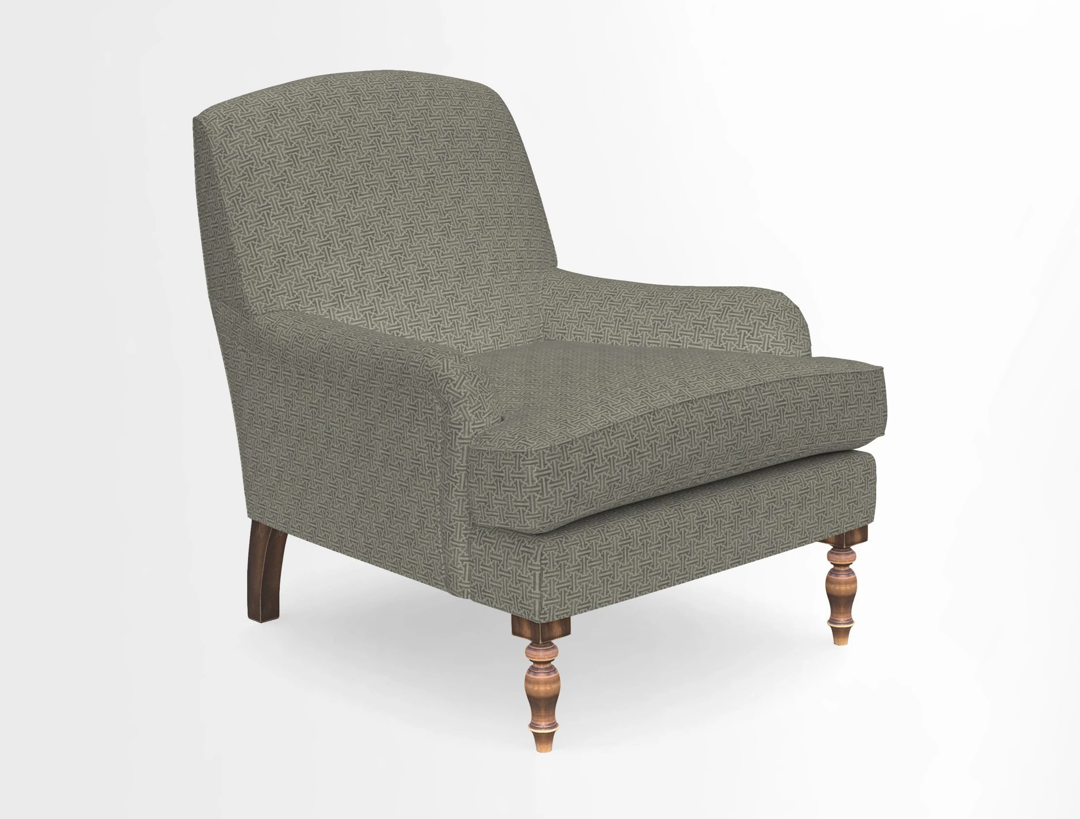 Lyndhurst Chair in V&A Threads of India Opulent-Velvets Lahore Dynasty Slate