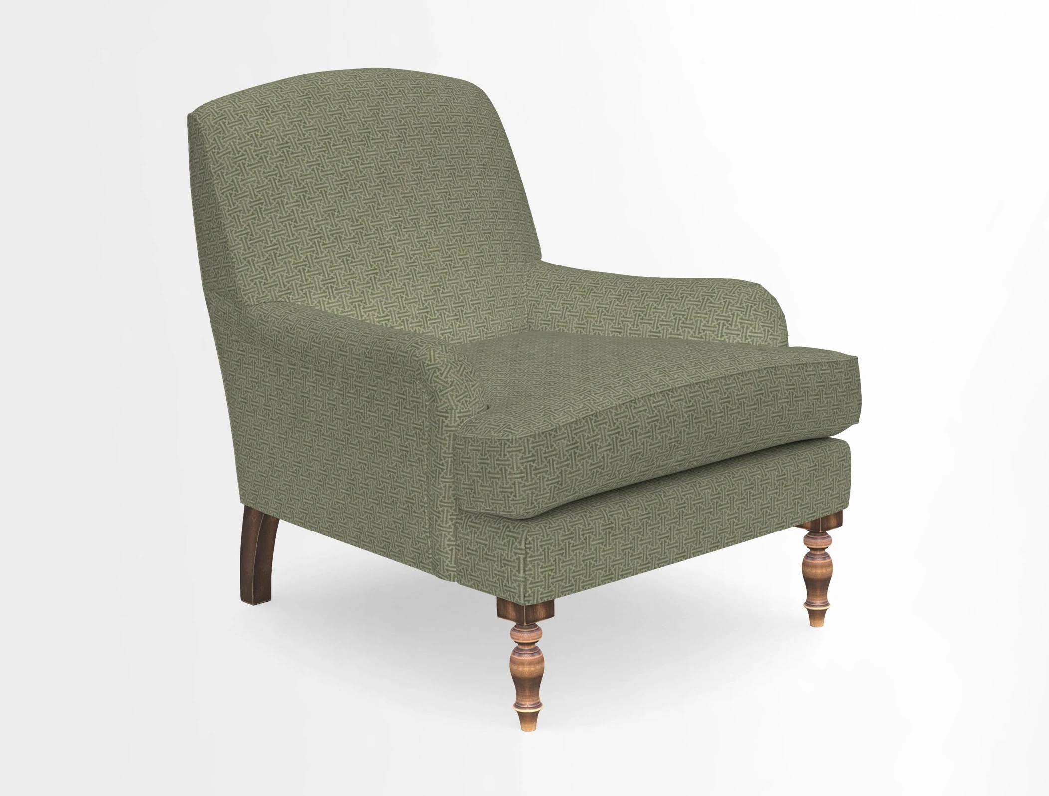 Lyndhurst Chair in V&A Threads of India Opulent-Velvets Lahore Dynasty Slate