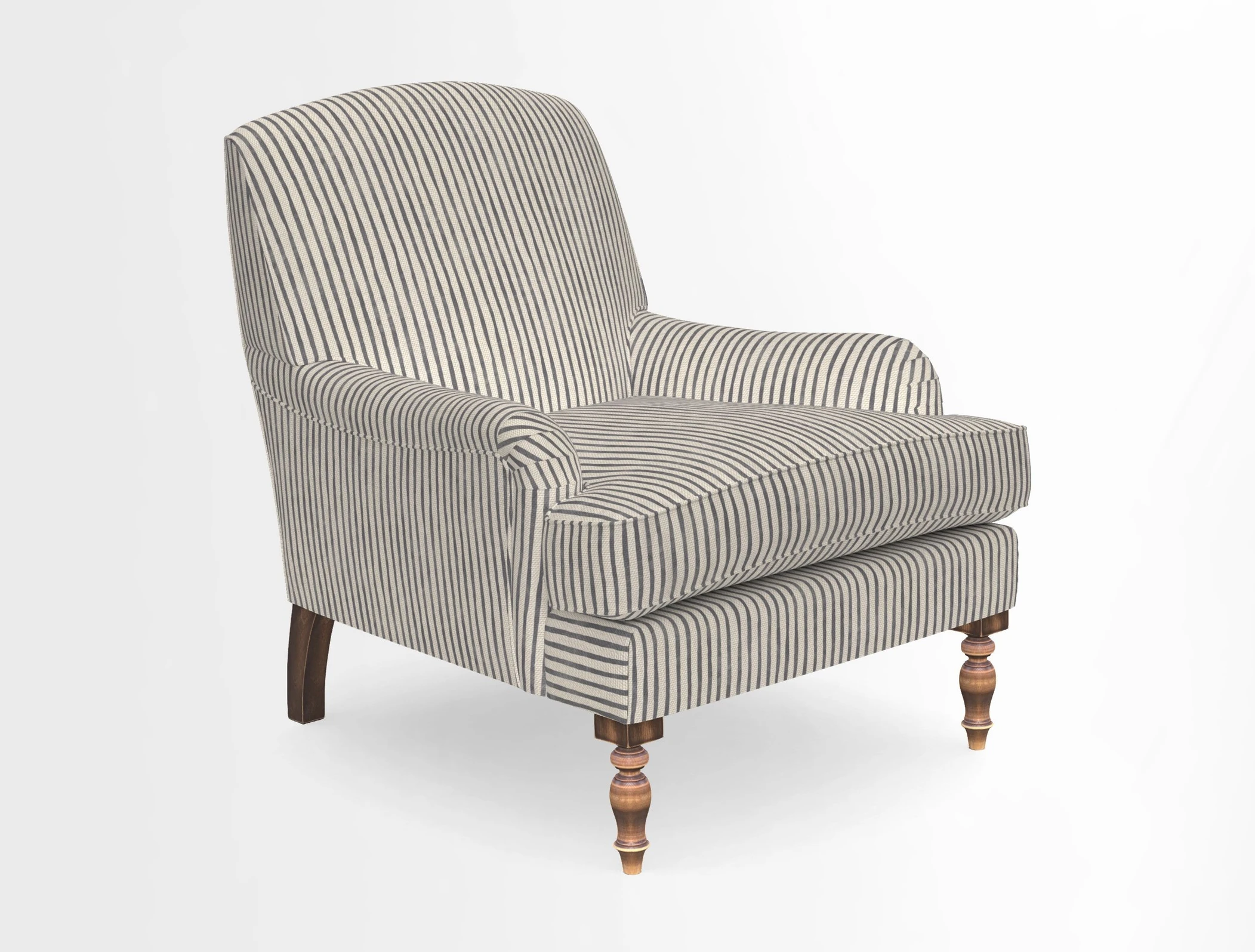 Lyndhurst Chair in V&A Threads of India Opulent-Velvets Lahore Dynasty Slate