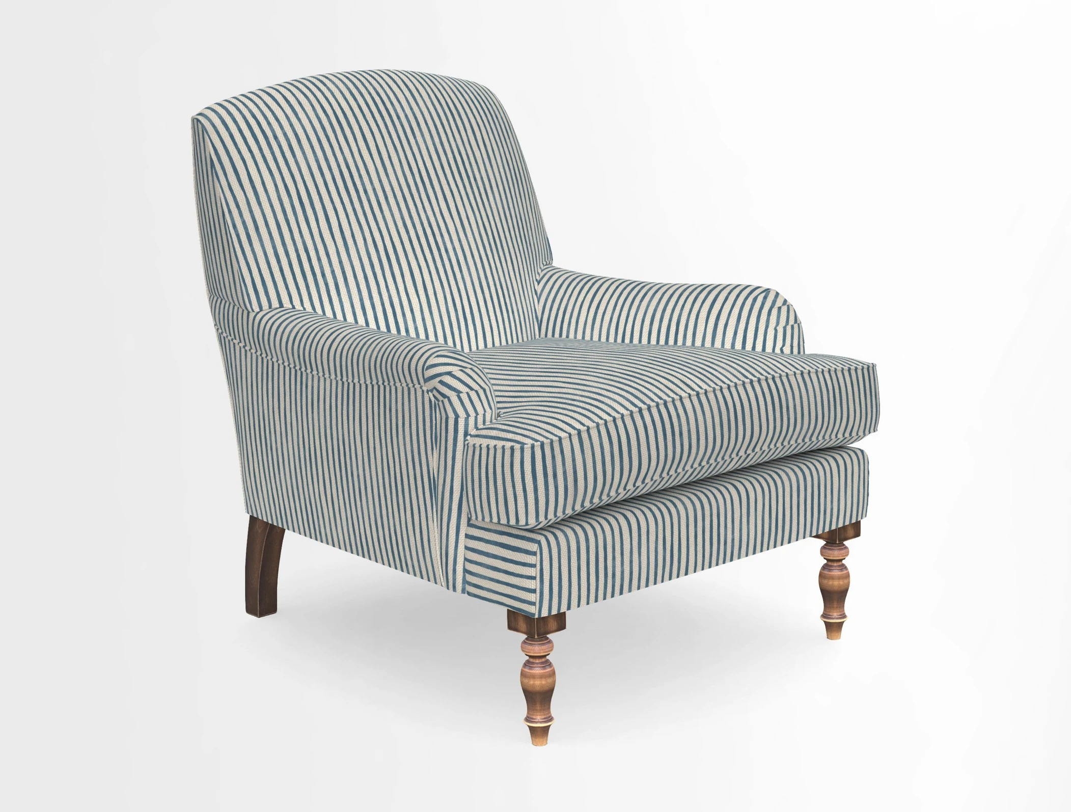 Lyndhurst Chair in V&A Threads of India Opulent-Velvets Lahore Dynasty Slate