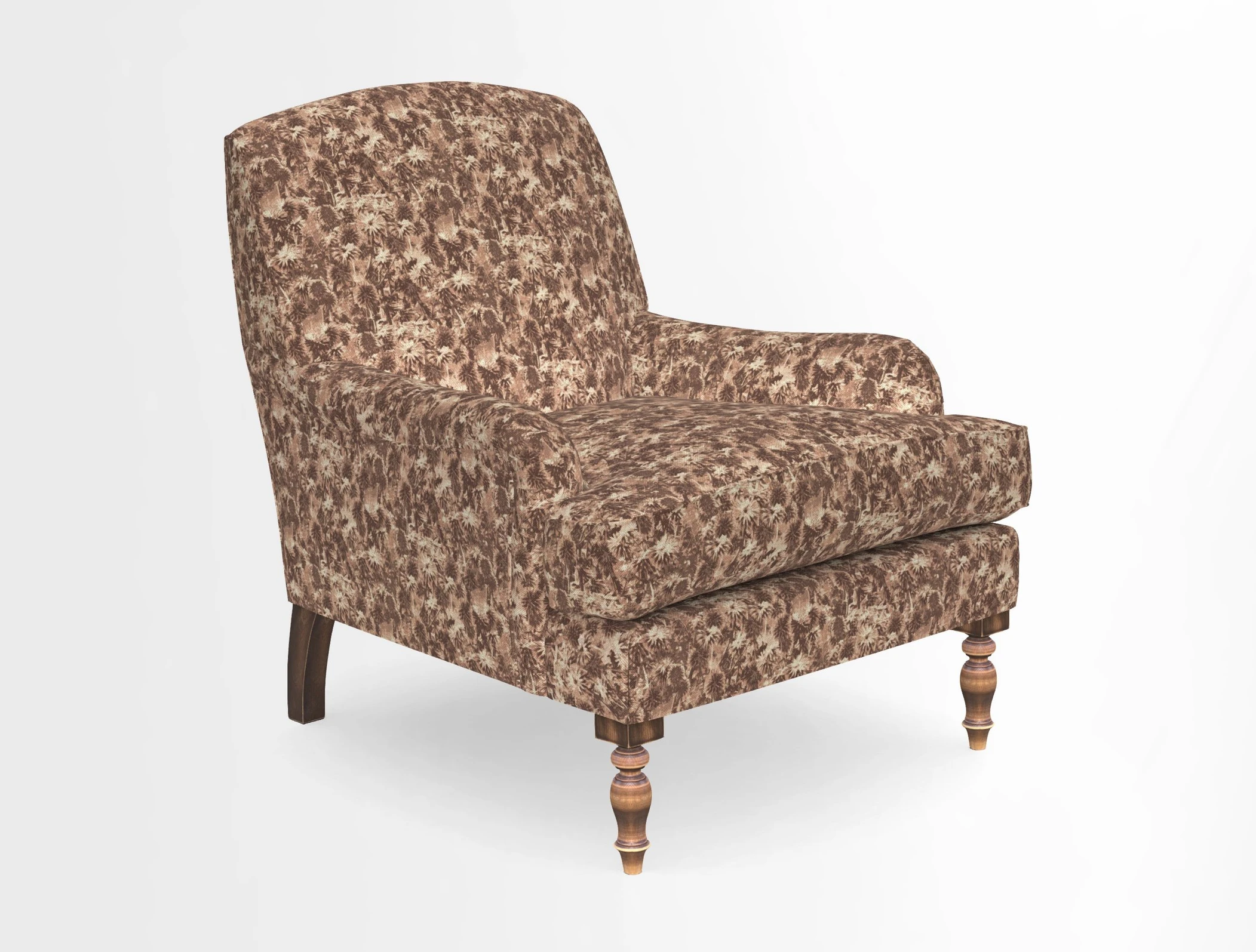 Lyndhurst Chair in V&A Threads of India Opulent-Velvets Lahore Dynasty Slate