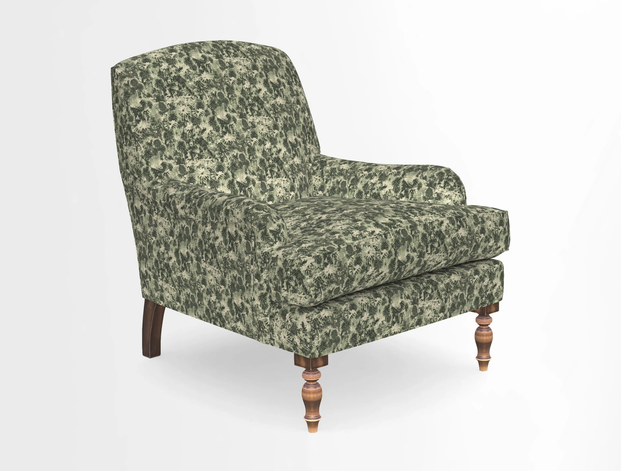 Lyndhurst Chair in V&A Threads of India Opulent-Velvets Lahore Dynasty Slate