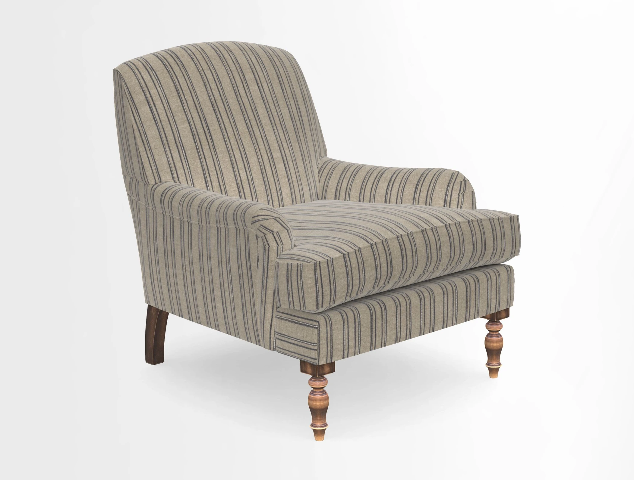 Lyndhurst Chair in V&A Threads of India Opulent-Velvets Lahore Dynasty Slate