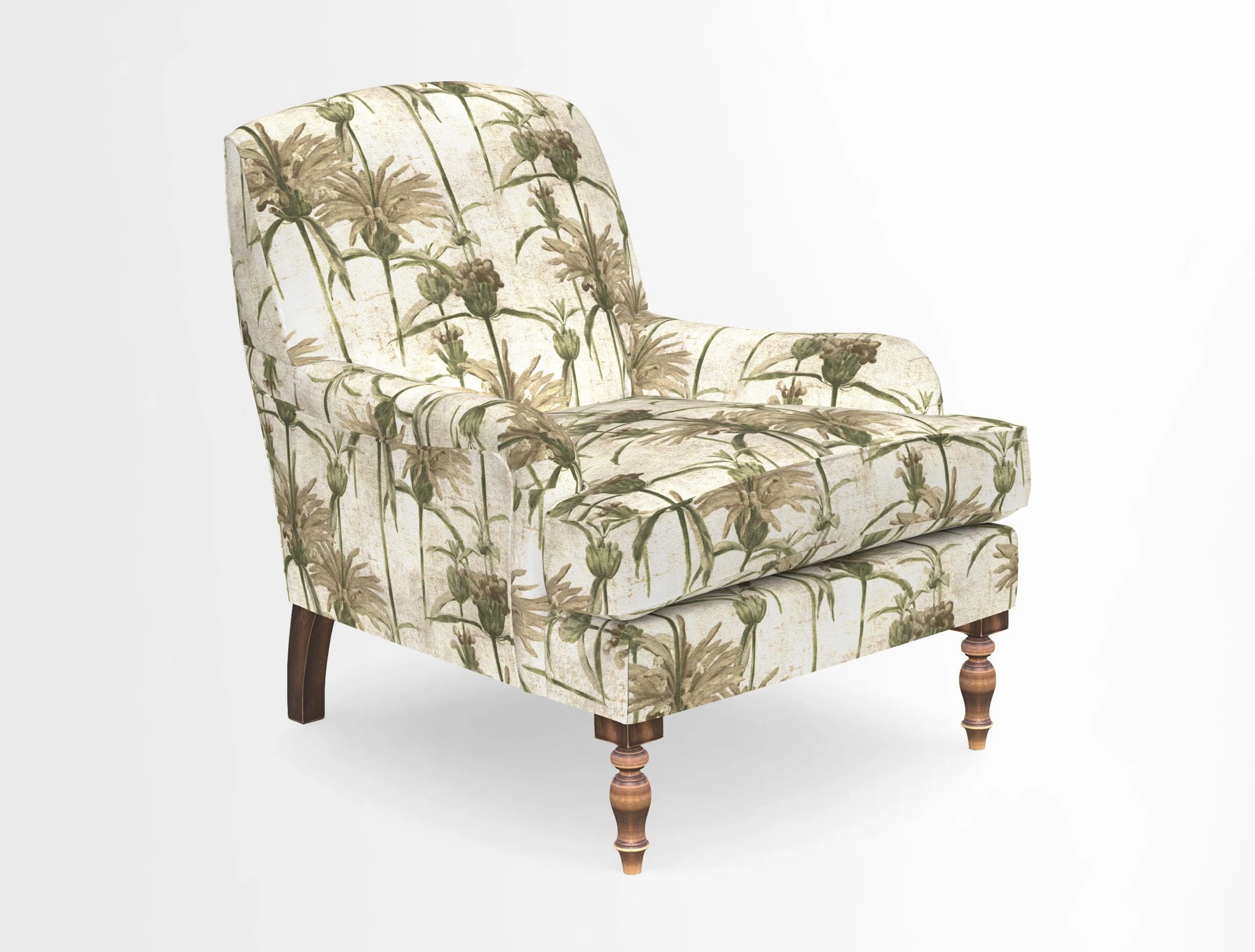 Lyndhurst Chair in V&A Threads of India Opulent-Velvets Lahore Dynasty Slate