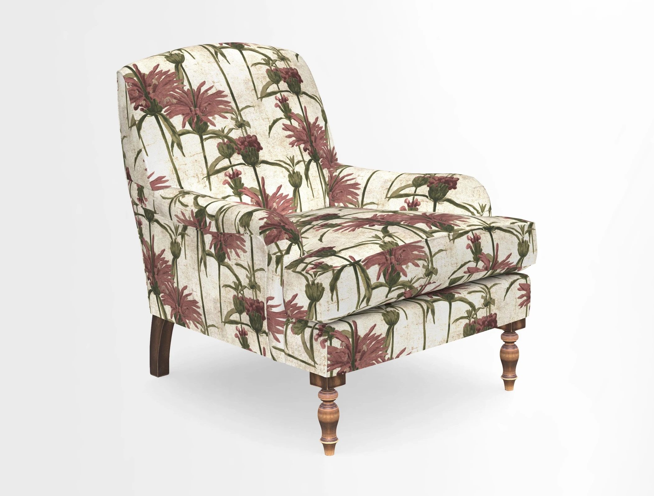 Lyndhurst Chair in V&A Threads of India Opulent-Velvets Lahore Dynasty Slate