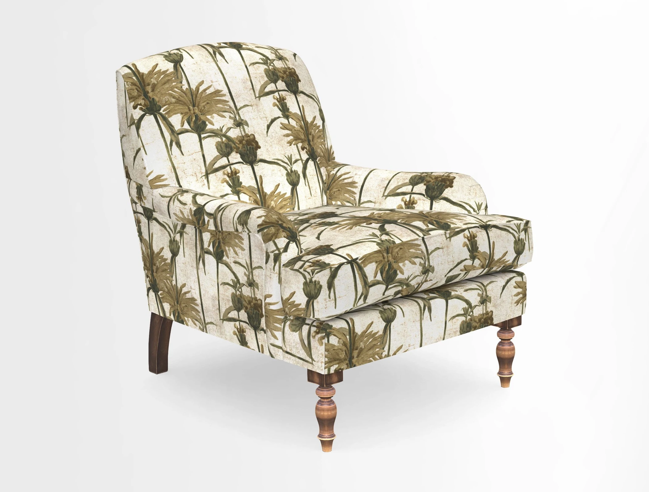 Lyndhurst Chair in V&A Threads of India Opulent-Velvets Lahore Dynasty Slate