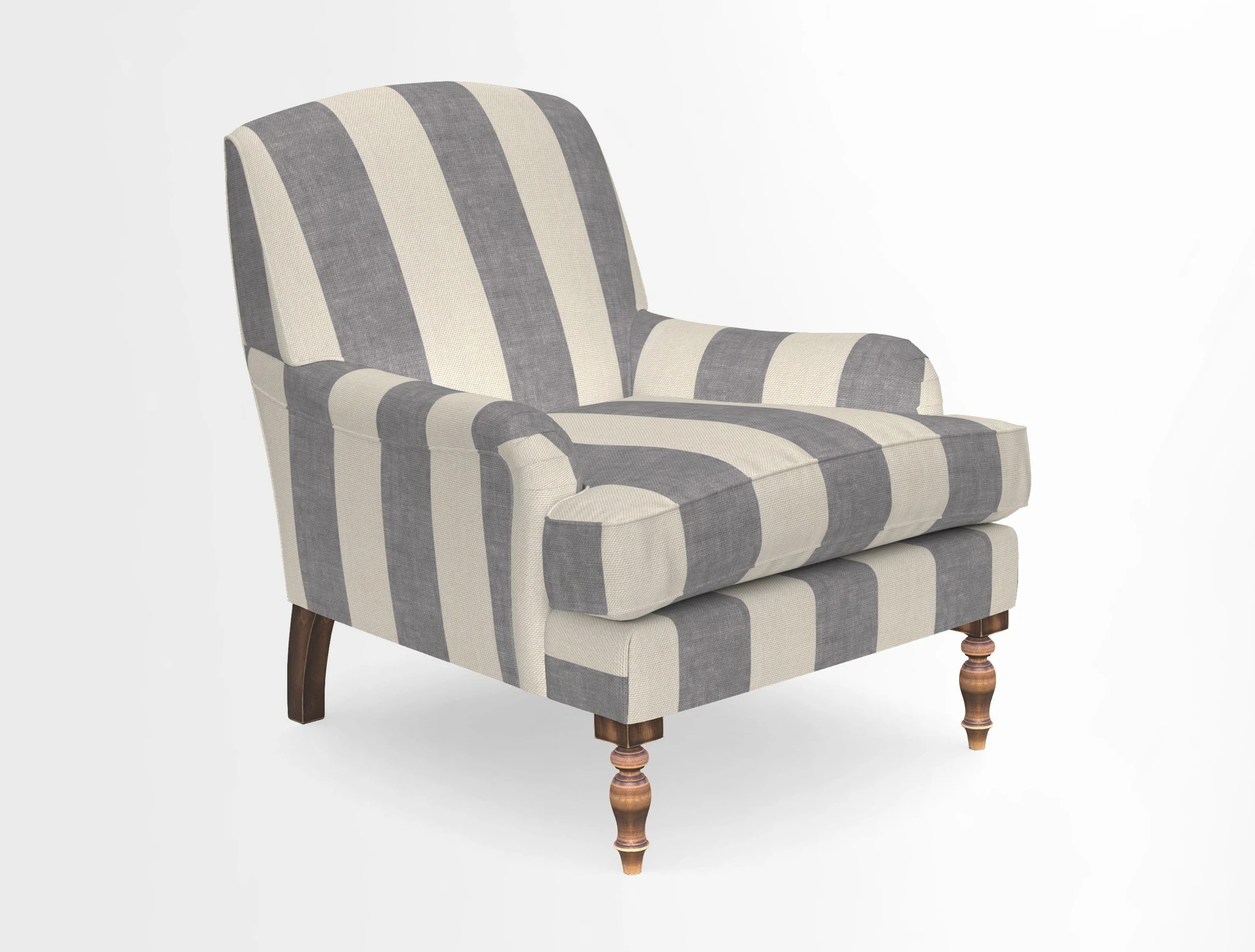 Lyndhurst Chair in V&A Threads of India Opulent-Velvets Lahore Dynasty Slate