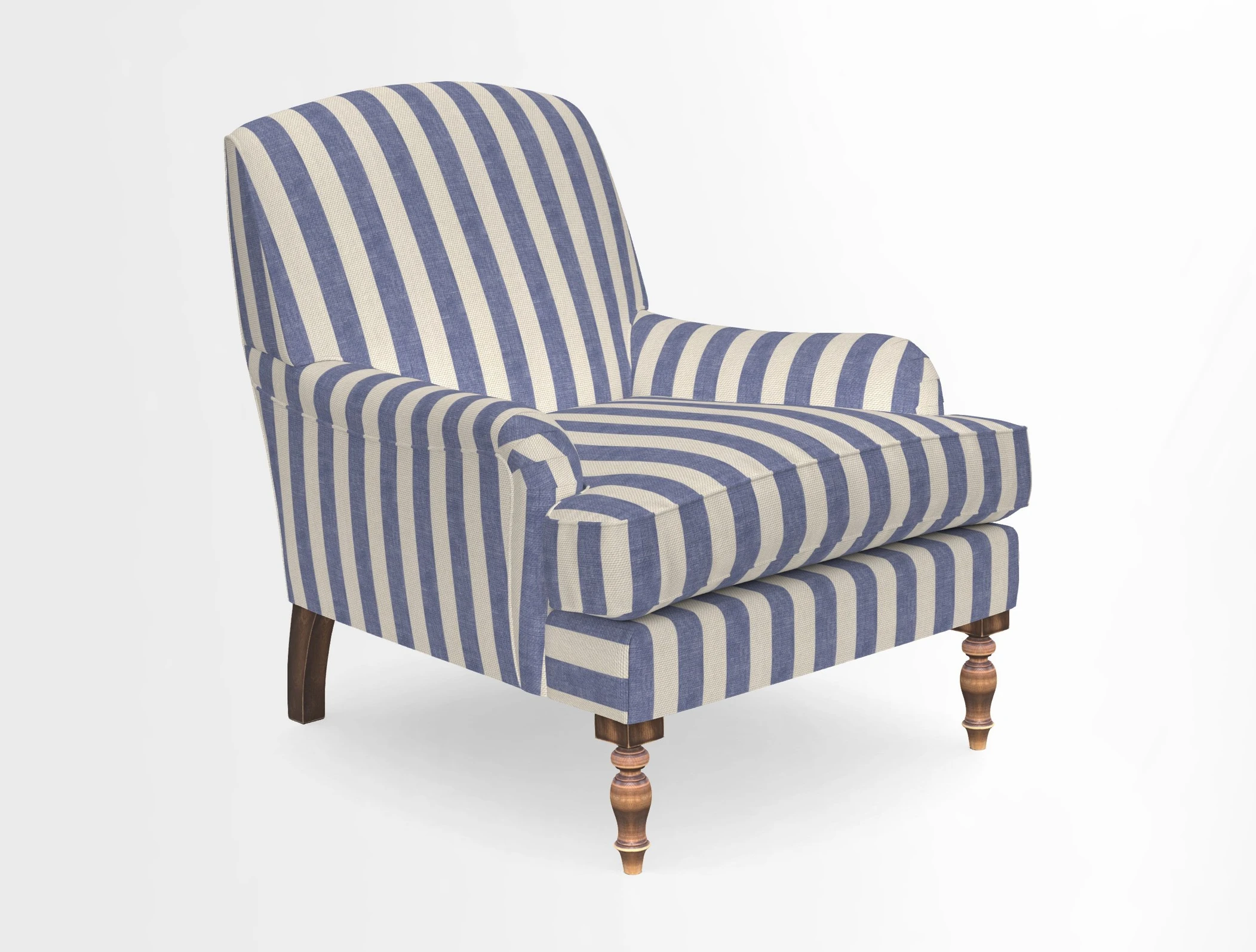 Lyndhurst Chair in V&A Threads of India Opulent-Velvets Lahore Dynasty Slate