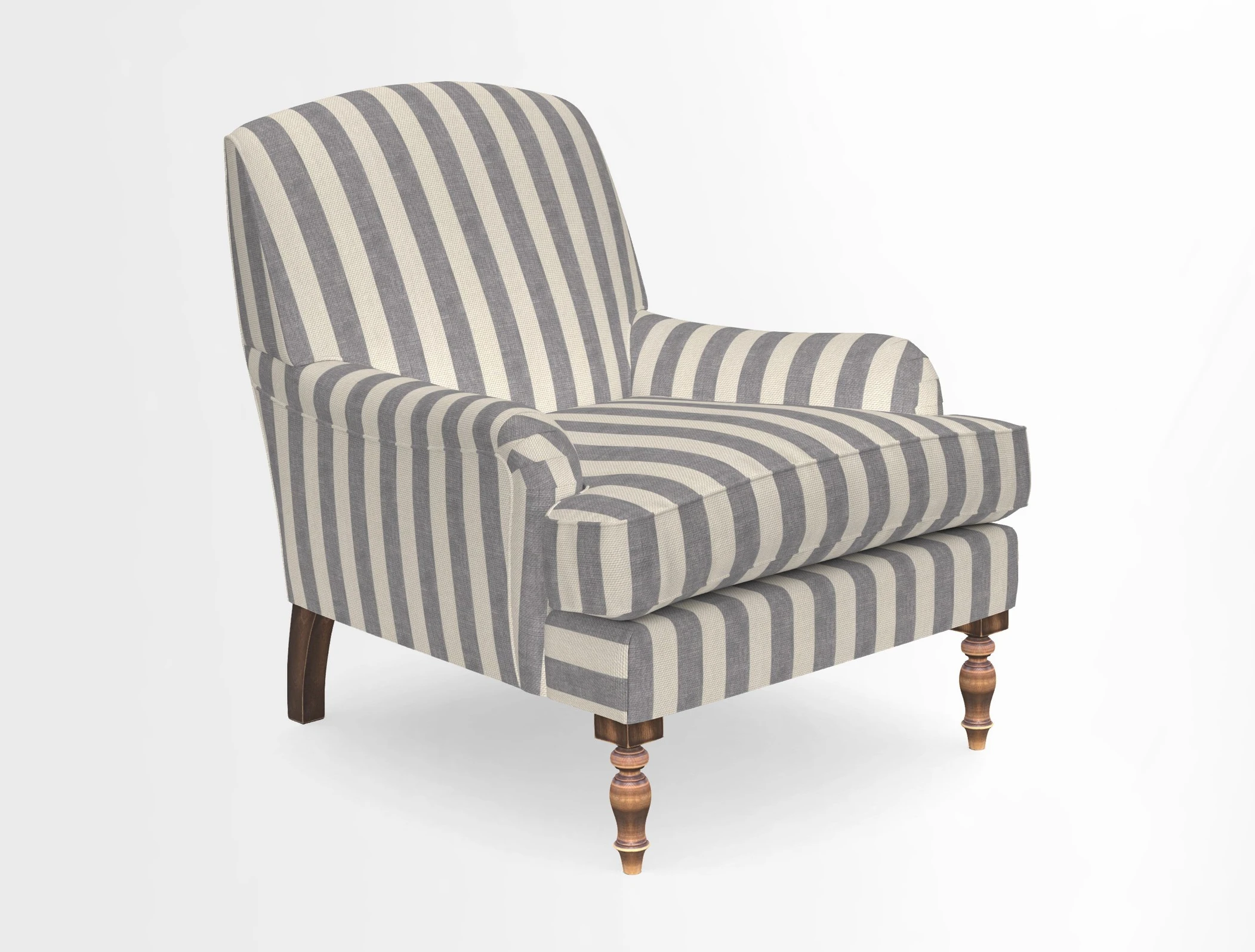 Lyndhurst Chair in V&A Threads of India Opulent-Velvets Lahore Dynasty Slate