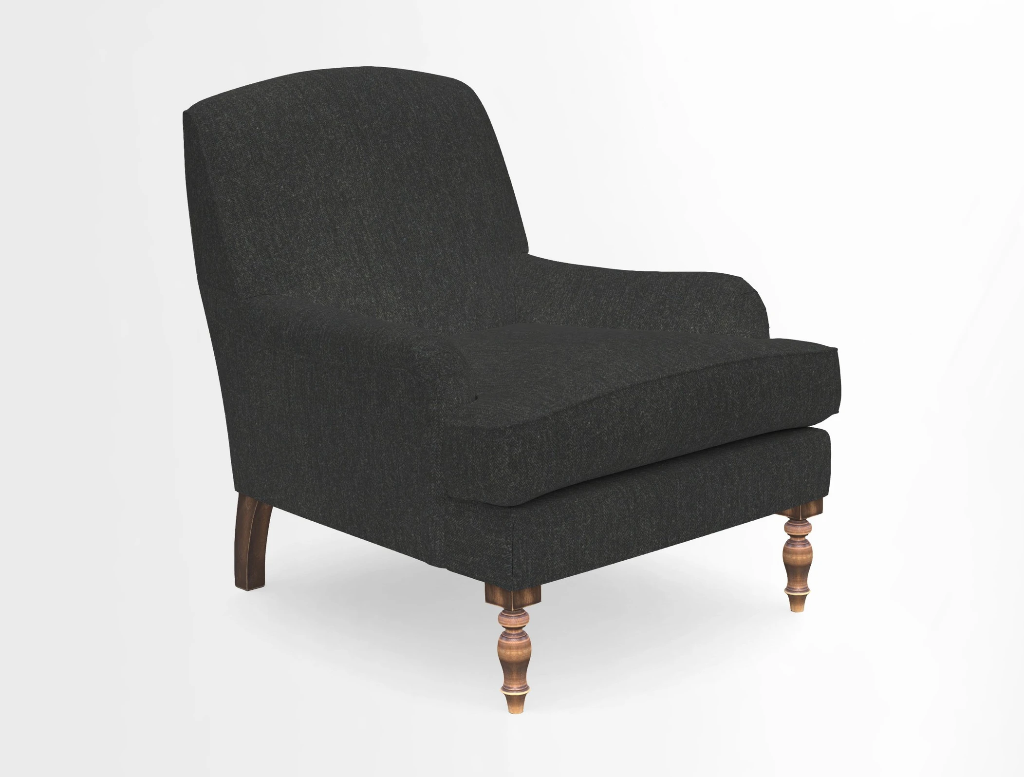 Lyndhurst Chair in V&A Threads of India Opulent-Velvets Lahore Dynasty Slate
