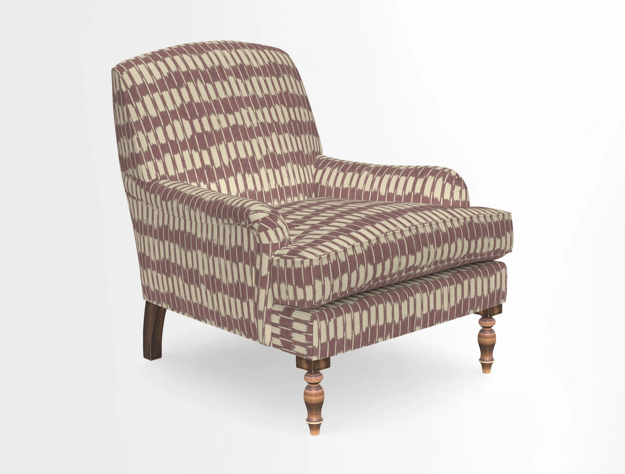 Lyndhurst Chair in V&A Threads of India Opulent-Velvets Lahore Dynasty Slate