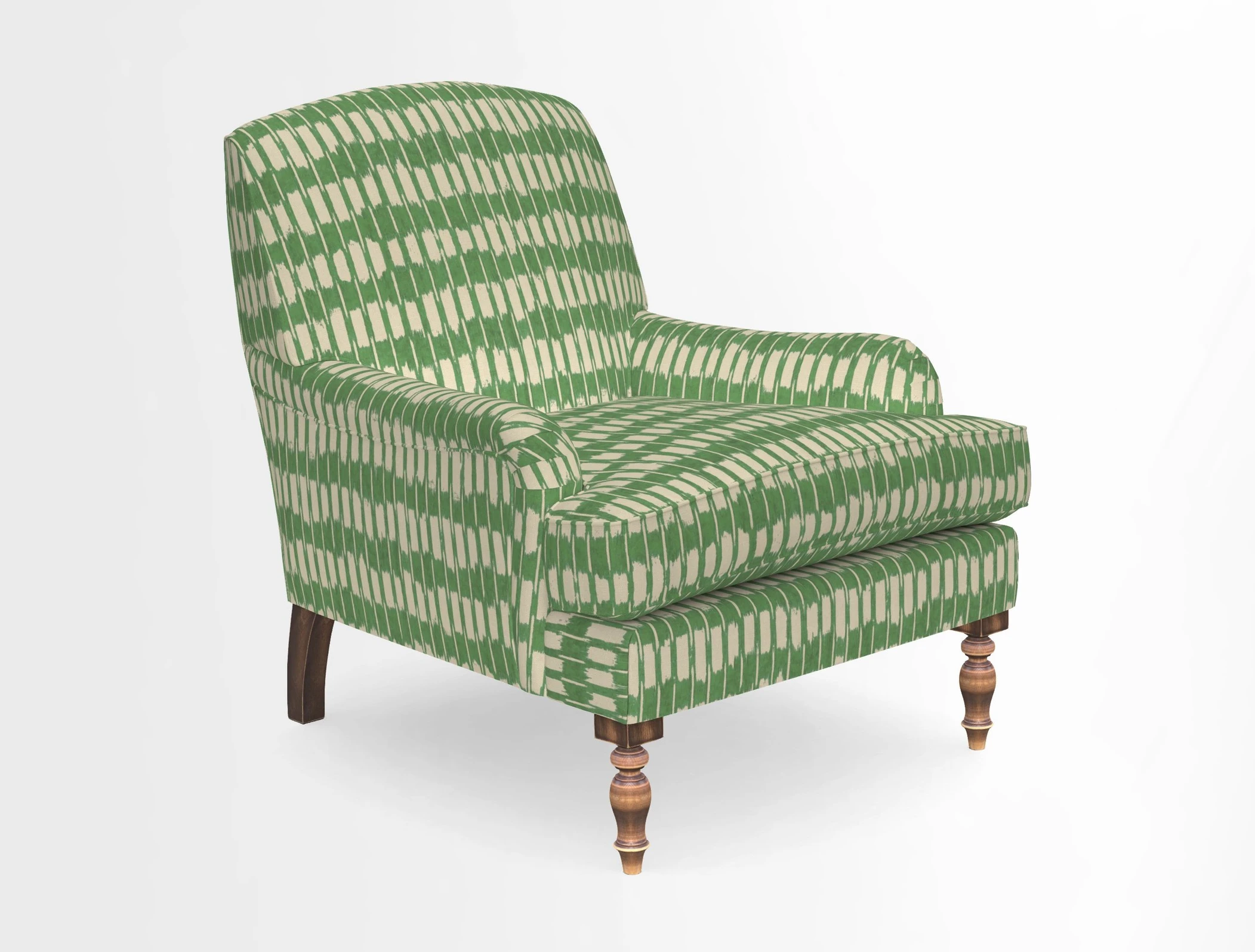 Lyndhurst Chair in V&A Threads of India Opulent-Velvets Lahore Dynasty Slate