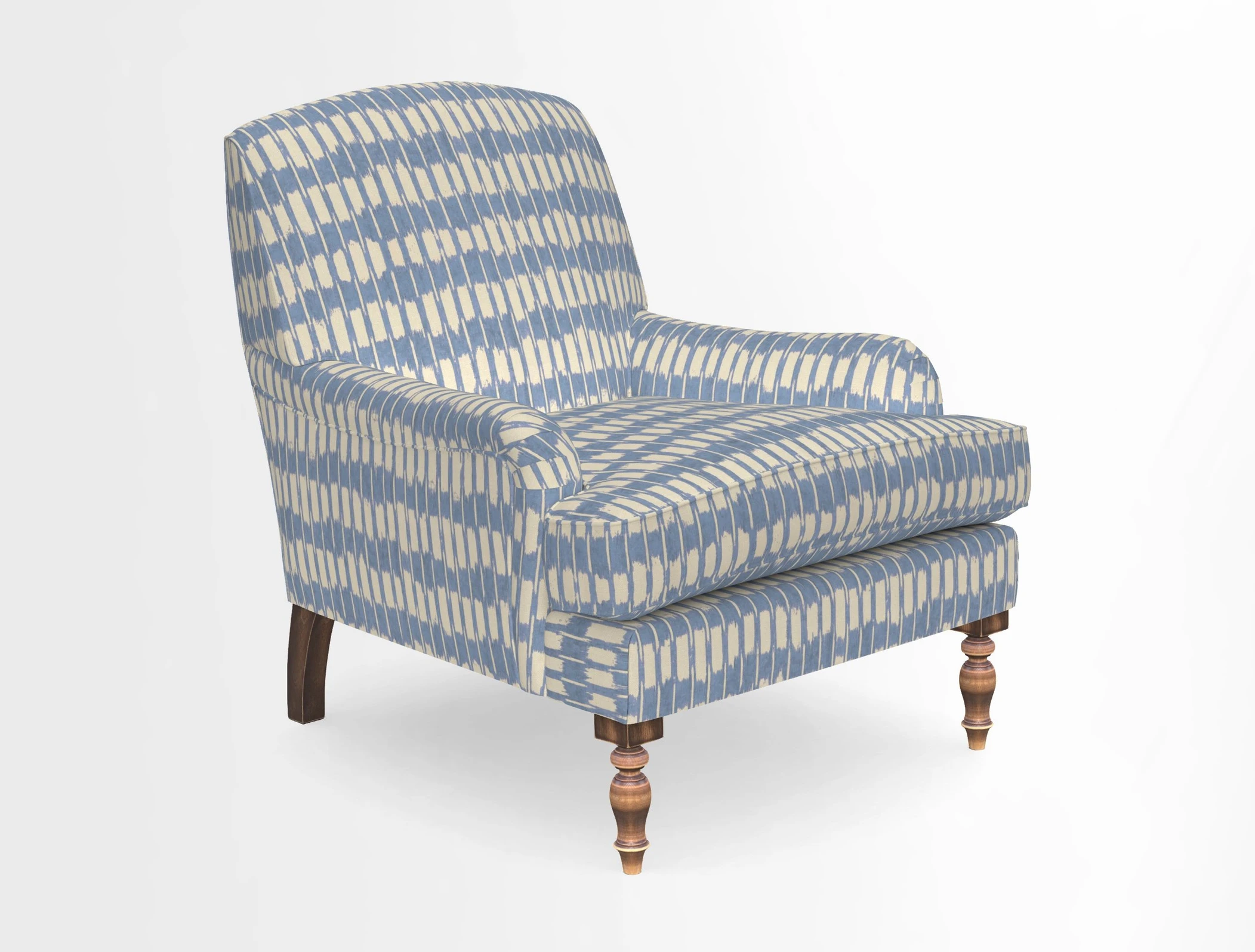 Lyndhurst Chair in V&A Threads of India Opulent-Velvets Lahore Dynasty Slate