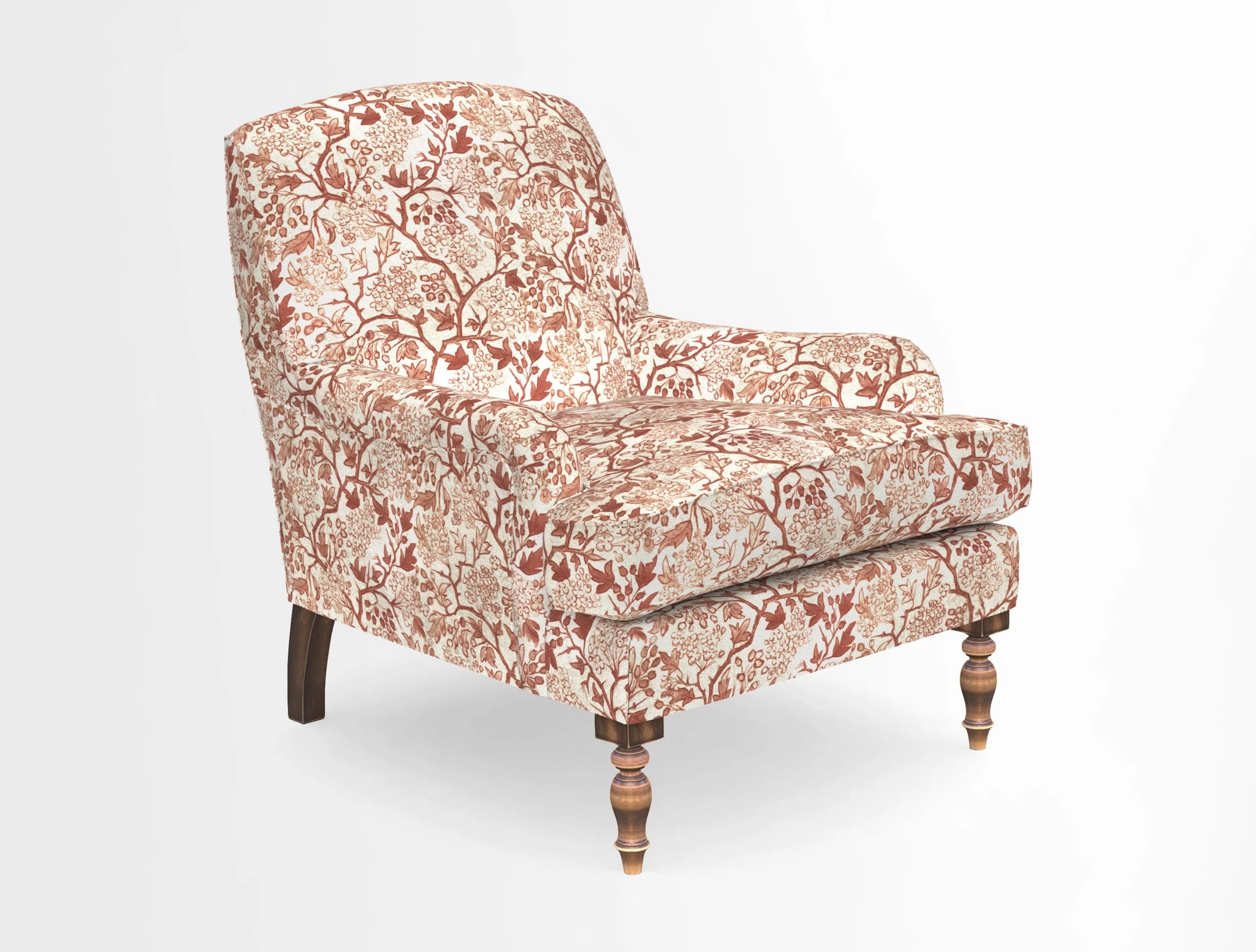 Lyndhurst Chair in V&A Threads of India Opulent-Velvets Lahore Dynasty Slate