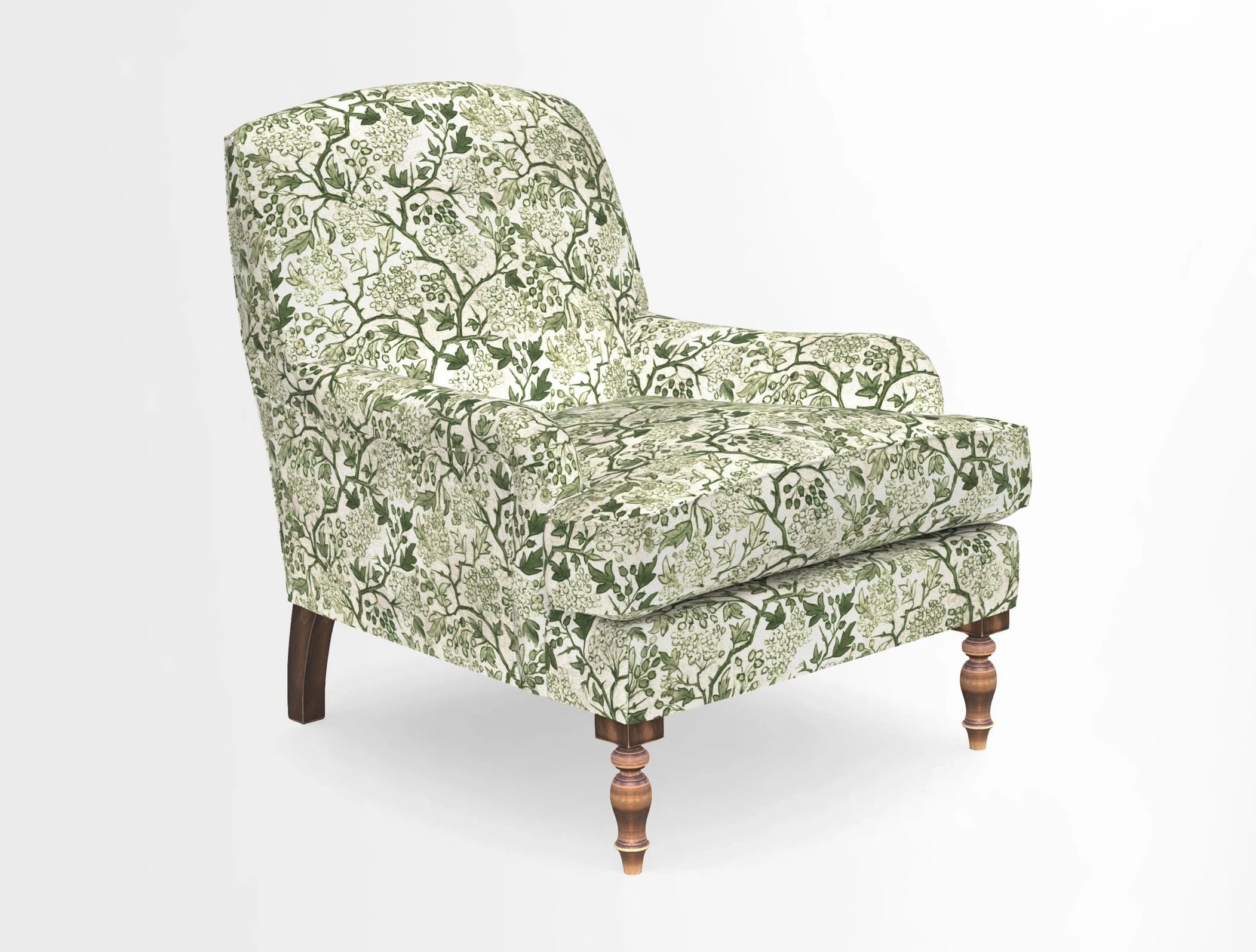 Lyndhurst Chair in V&A Threads of India Opulent-Velvets Lahore Dynasty Slate