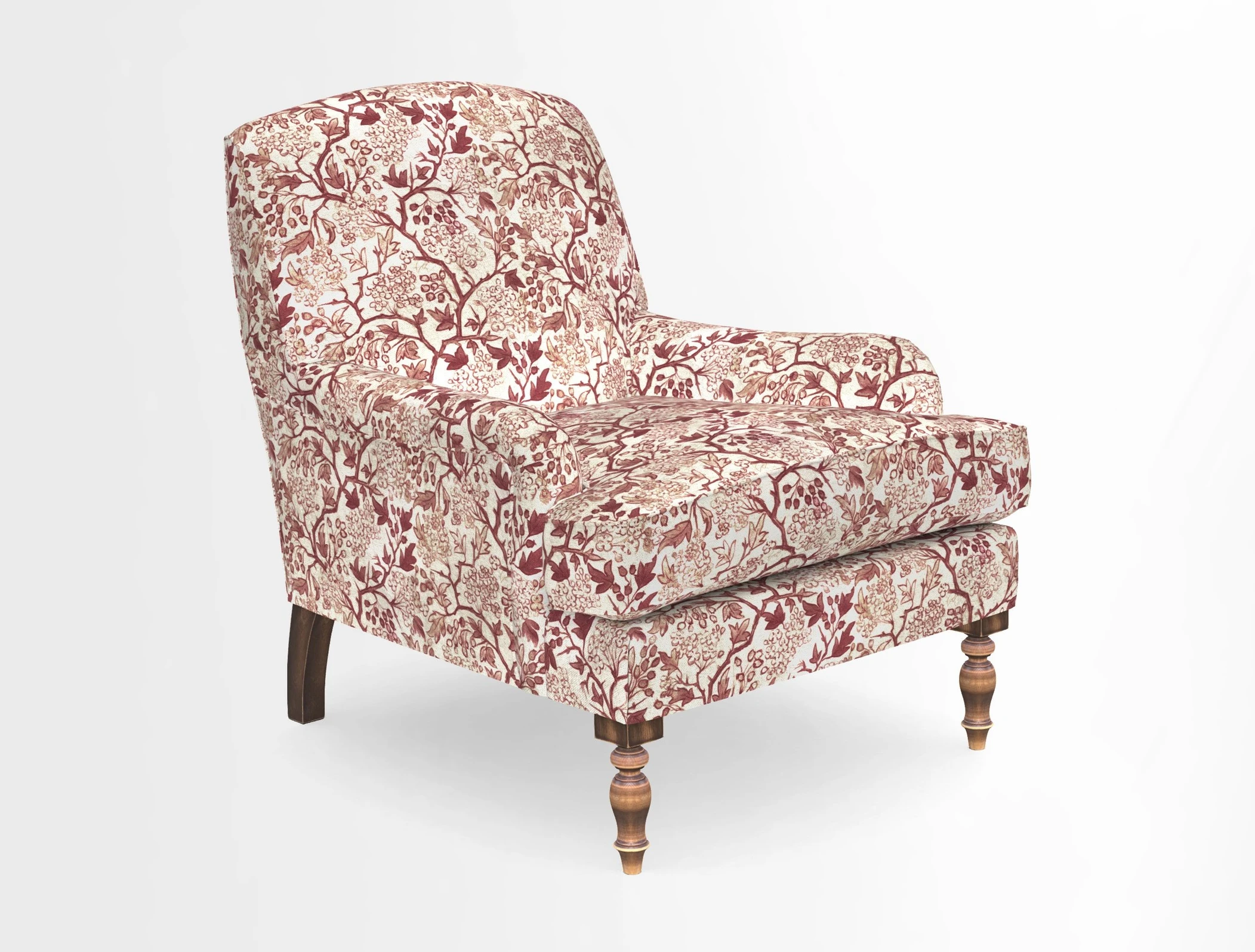 Lyndhurst Chair in V&A Threads of India Opulent-Velvets Lahore Dynasty Slate