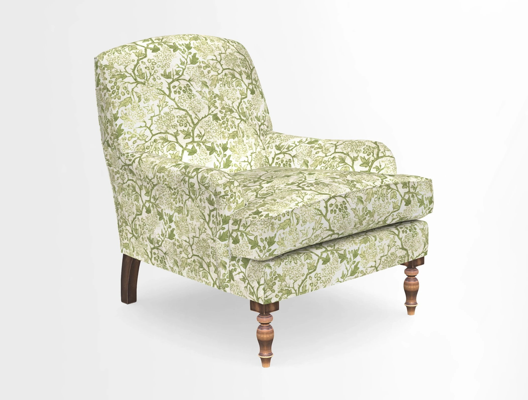 Lyndhurst Chair in V&A Threads of India Opulent-Velvets Lahore Dynasty Slate