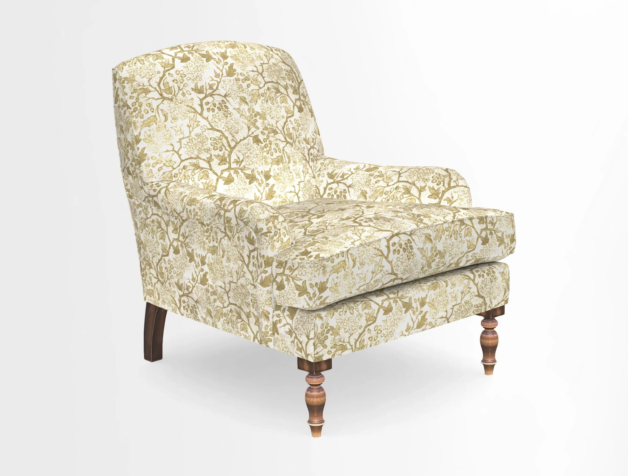 Lyndhurst Chair in V&A Threads of India Opulent-Velvets Lahore Dynasty Slate