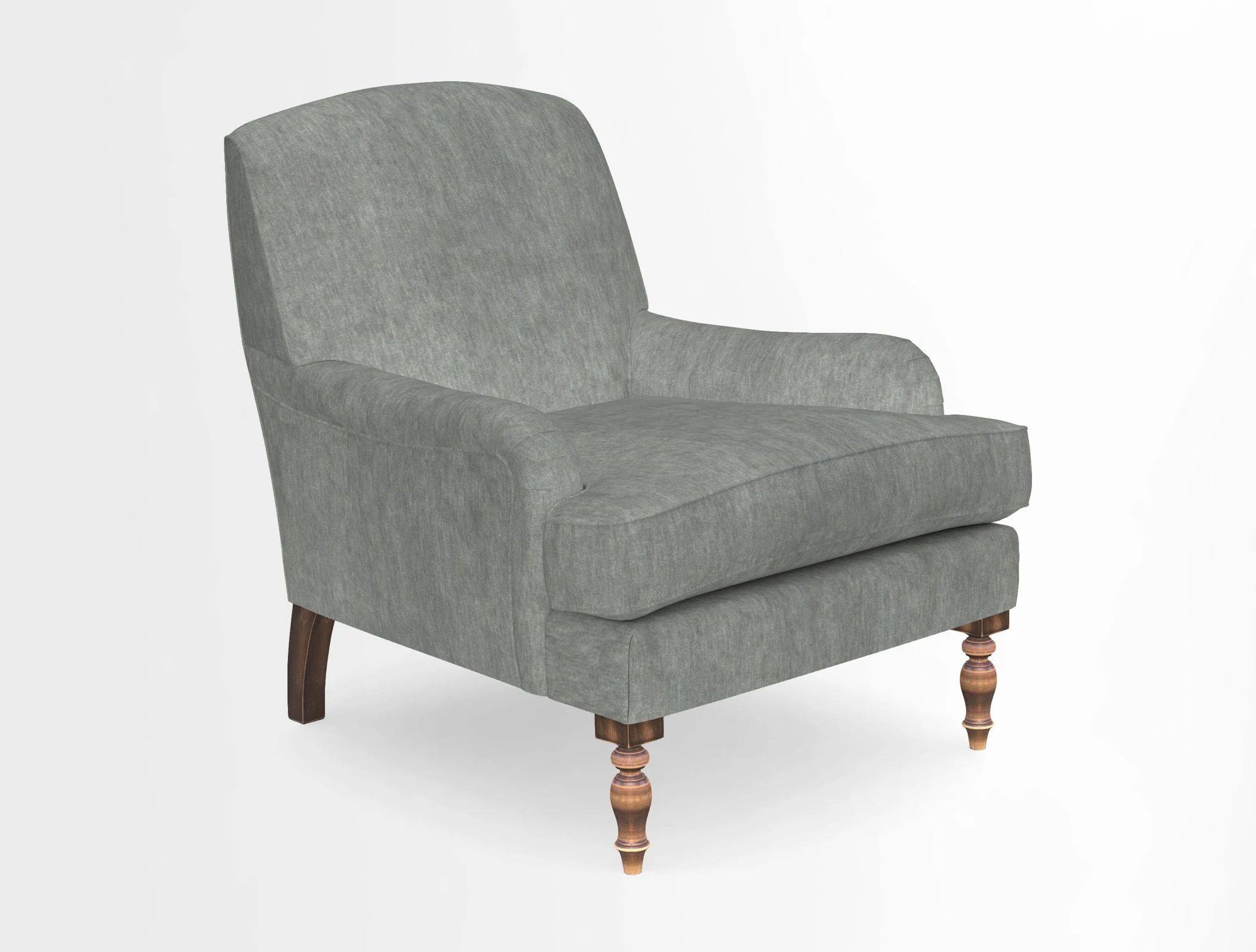 Lyndhurst Chair in V&A Threads of India Opulent-Velvets Lahore Dynasty Slate