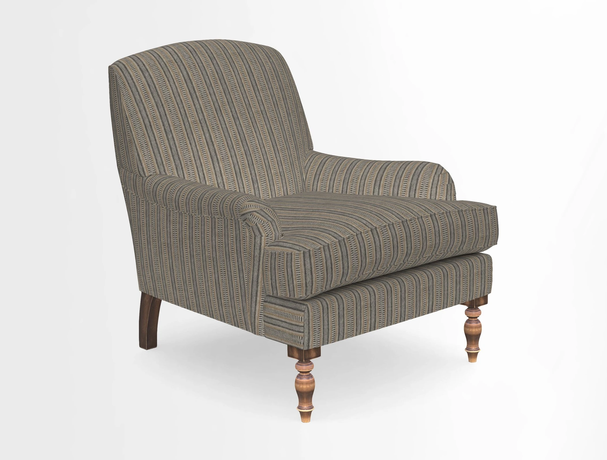 Lyndhurst Chair in V&A Threads of India Opulent-Velvets Lahore Dynasty Slate
