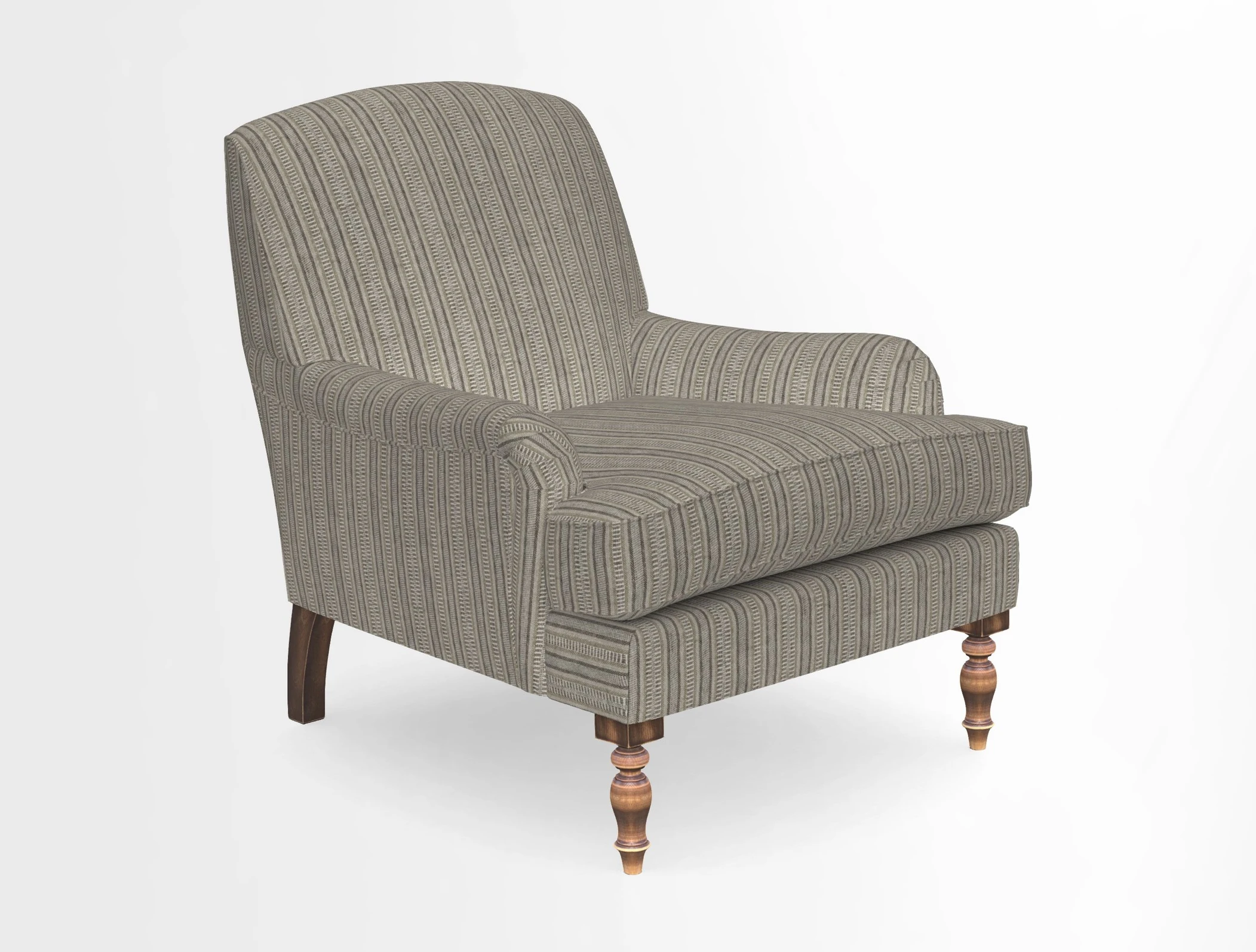 Lyndhurst Chair in V&A Threads of India Opulent-Velvets Lahore Dynasty Slate