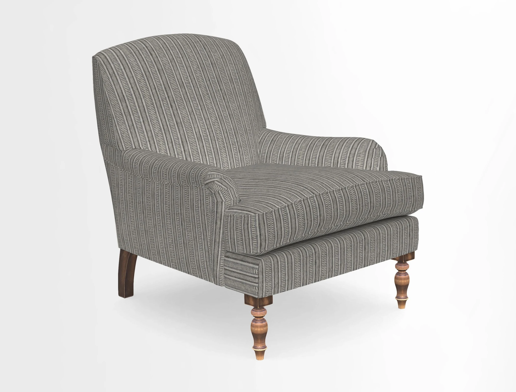 Lyndhurst Chair in V&A Threads of India Opulent-Velvets Lahore Dynasty Slate