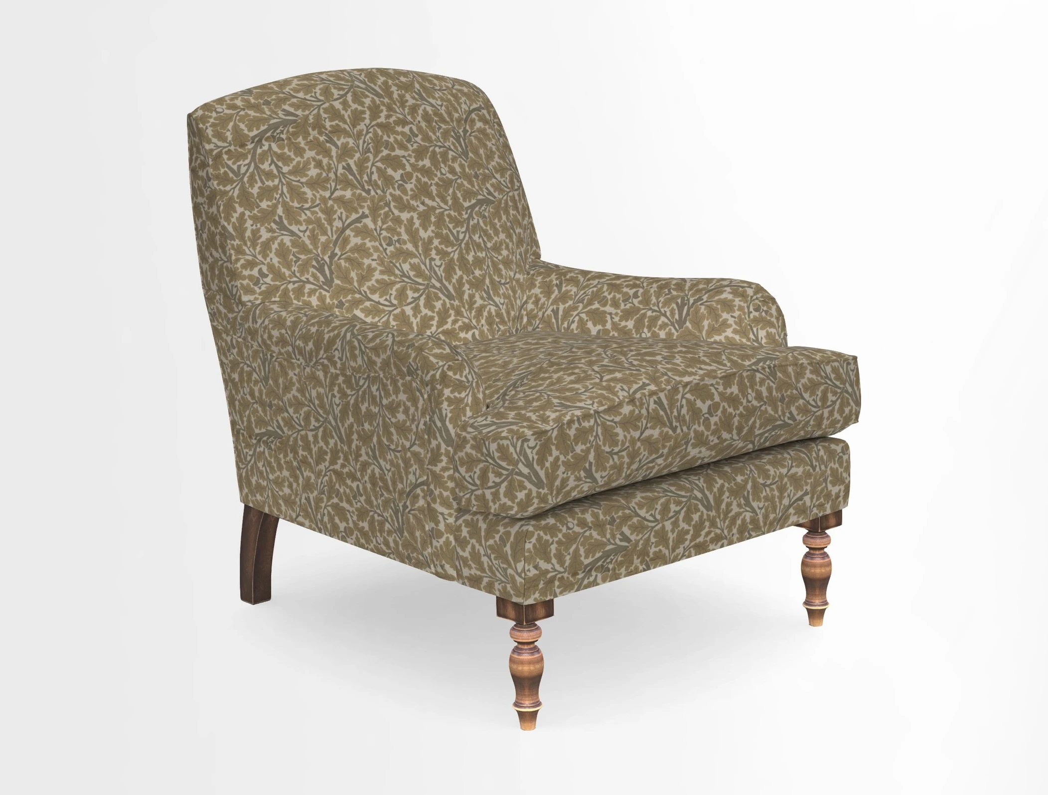 Lyndhurst Chair in V&A Threads of India Opulent-Velvets Lahore Dynasty Slate