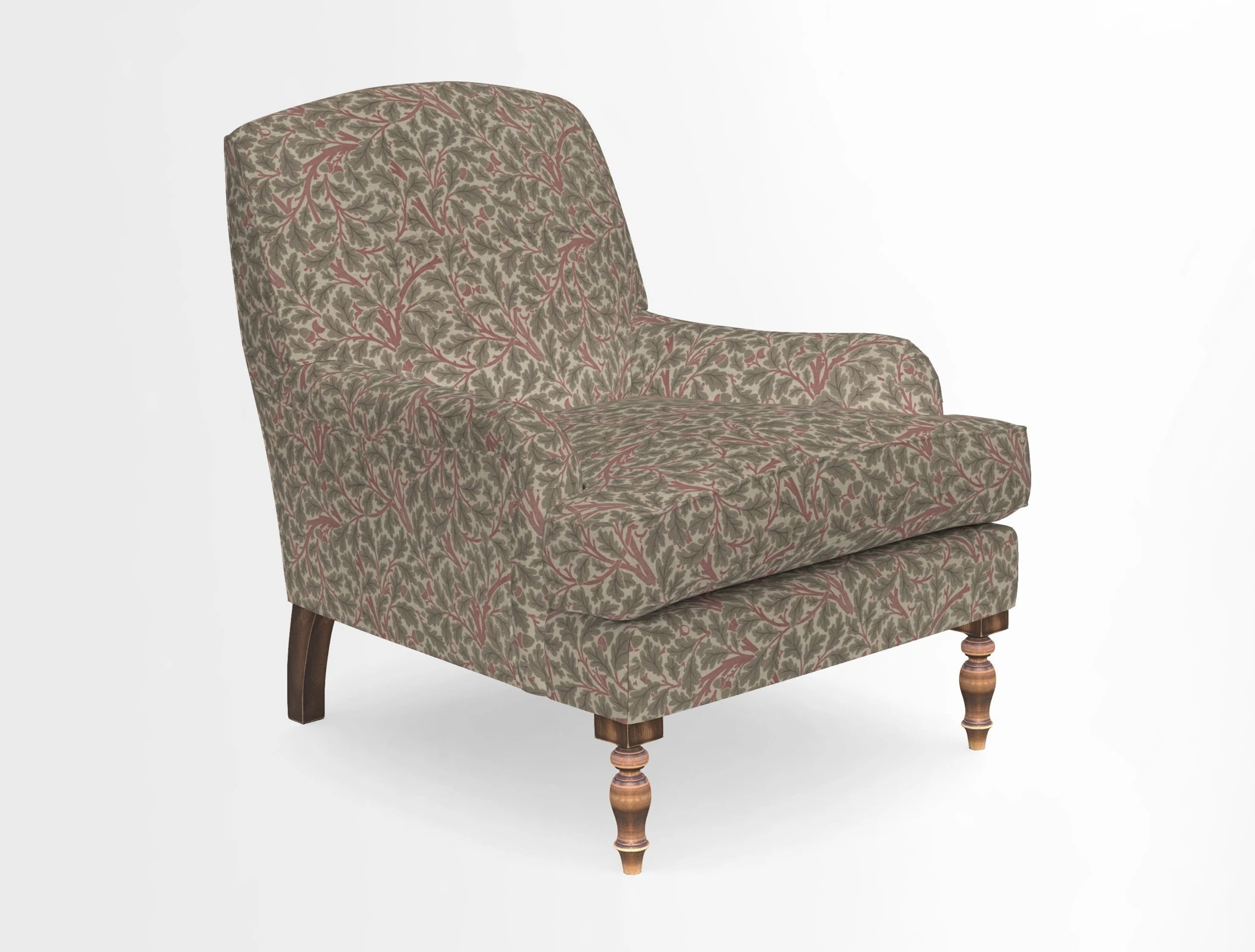 Lyndhurst Chair in V&A Threads of India Opulent-Velvets Lahore Dynasty Slate