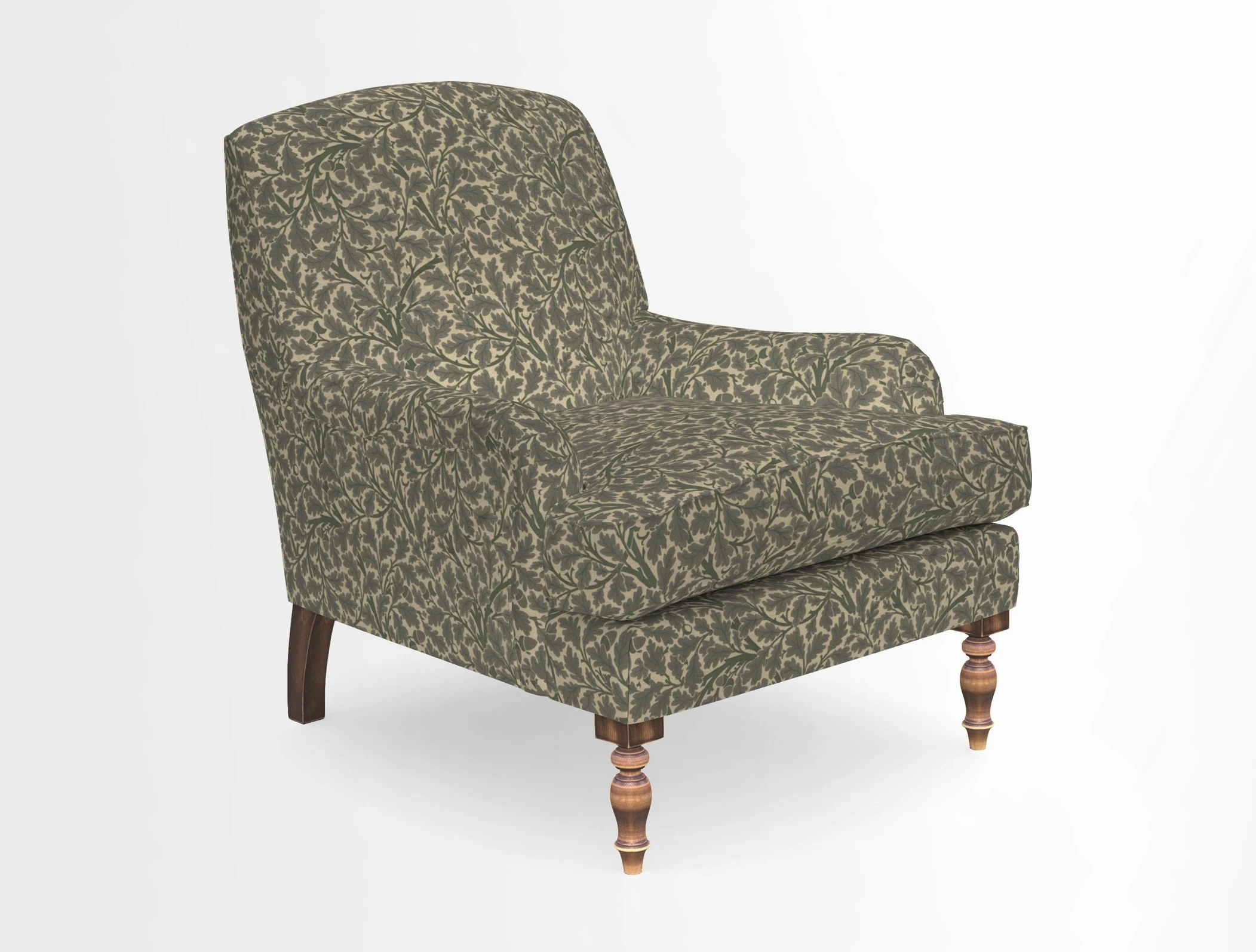 Lyndhurst Chair in V&A Threads of India Opulent-Velvets Lahore Dynasty Slate