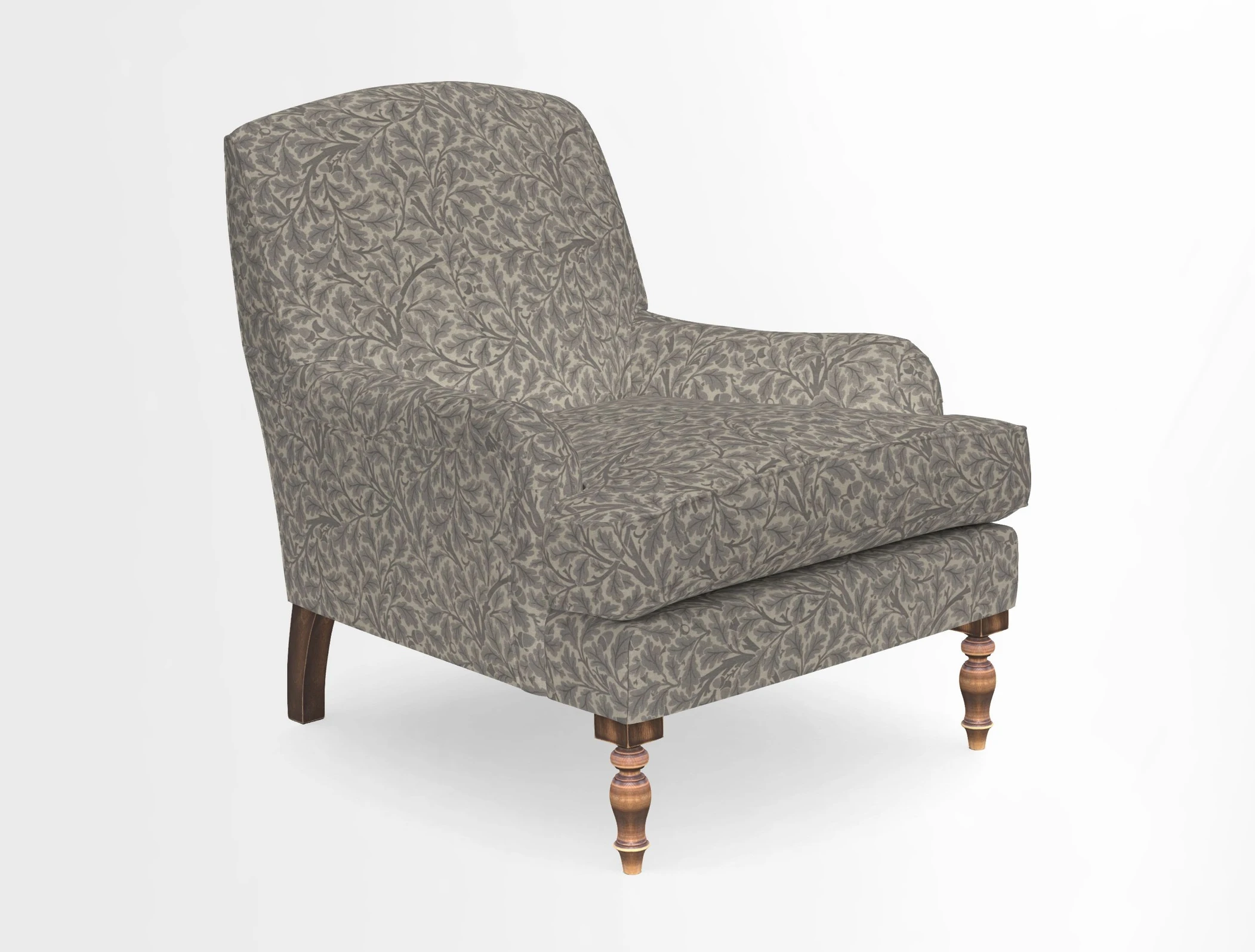Lyndhurst Chair in V&A Threads of India Opulent-Velvets Lahore Dynasty Slate